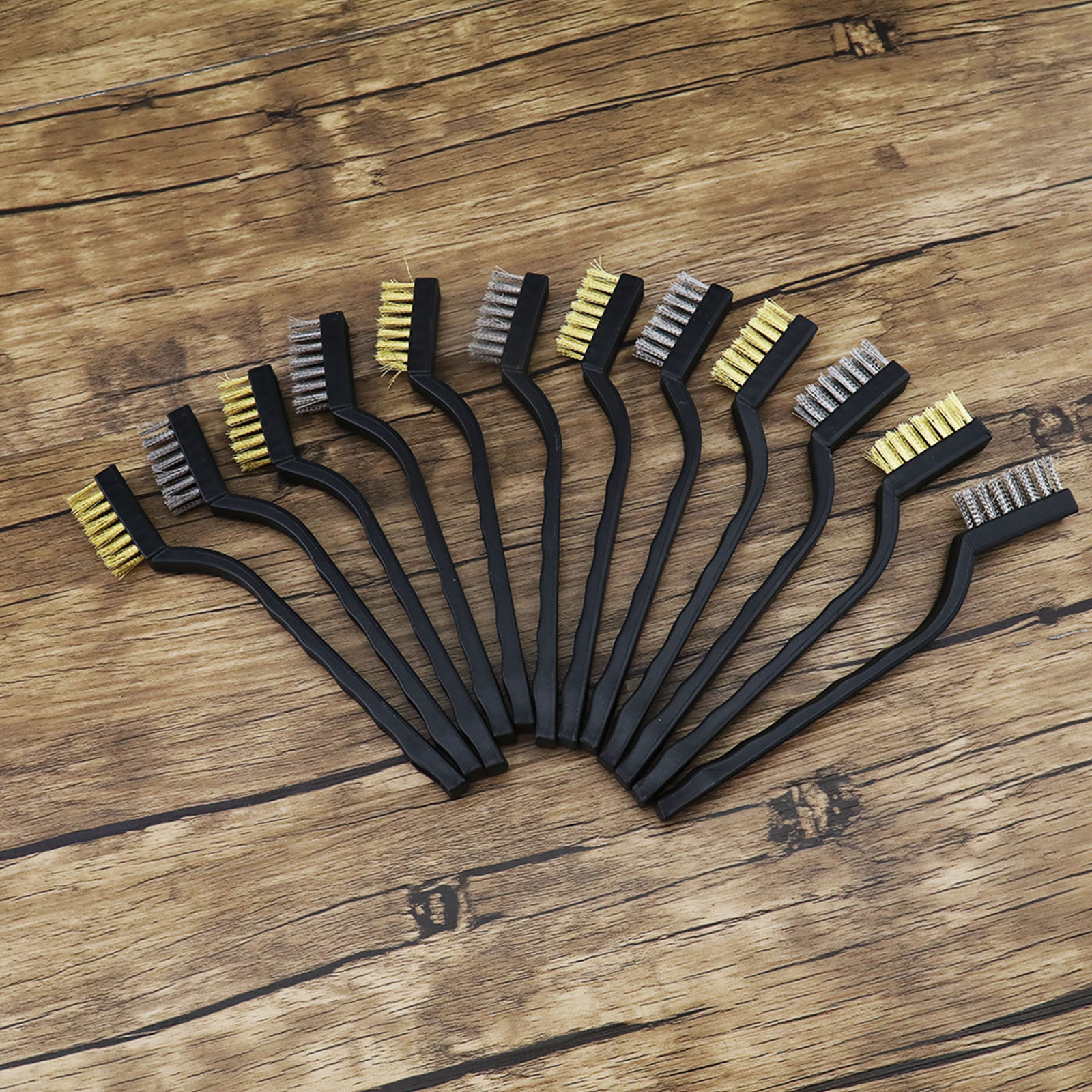 12X Wire Brush Mini Micro Small Steel Brass DIY Paint Rust Remover