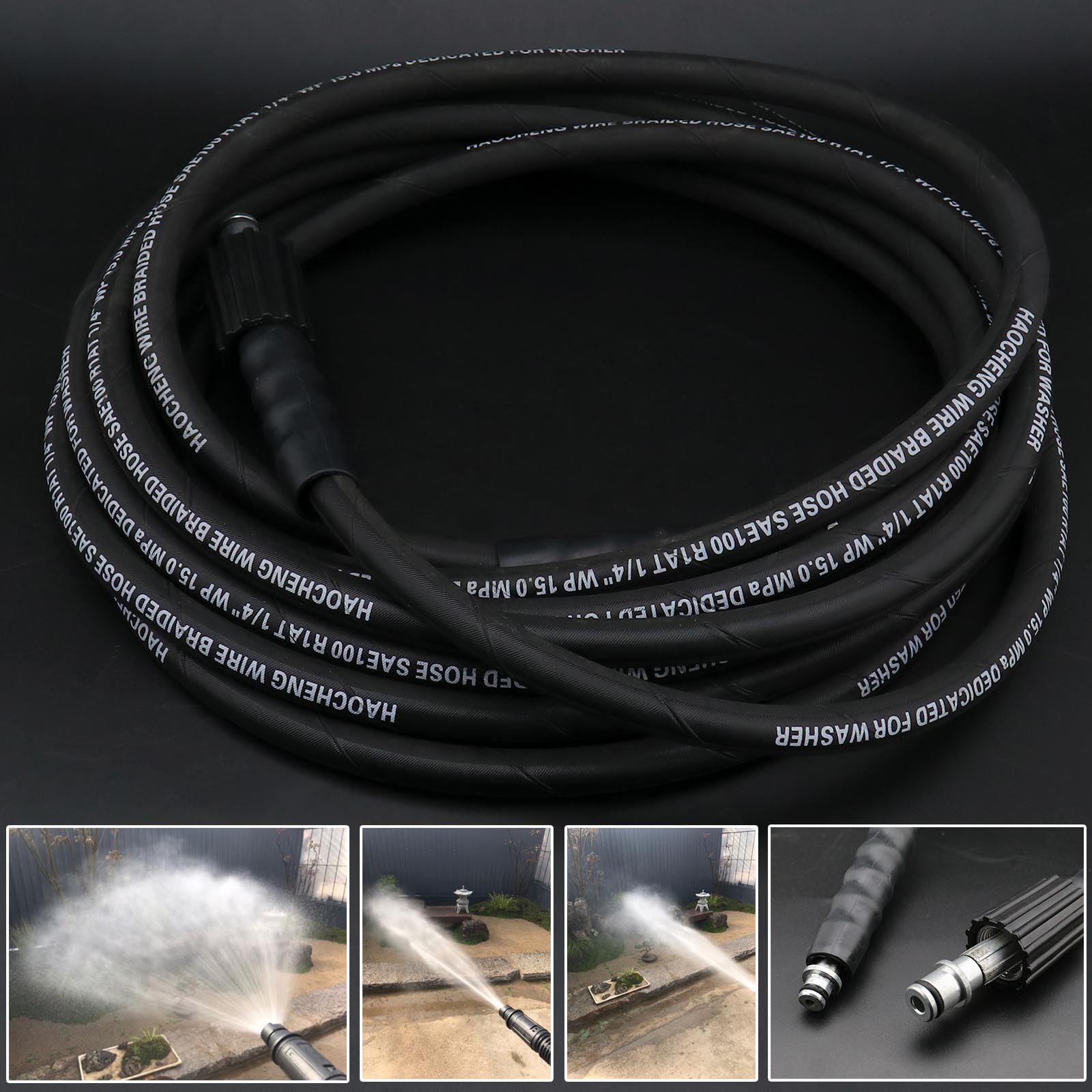 19FT HIGH PRESSURE Washer Water Hose Jet M22 14mm Thread for Karcher K2