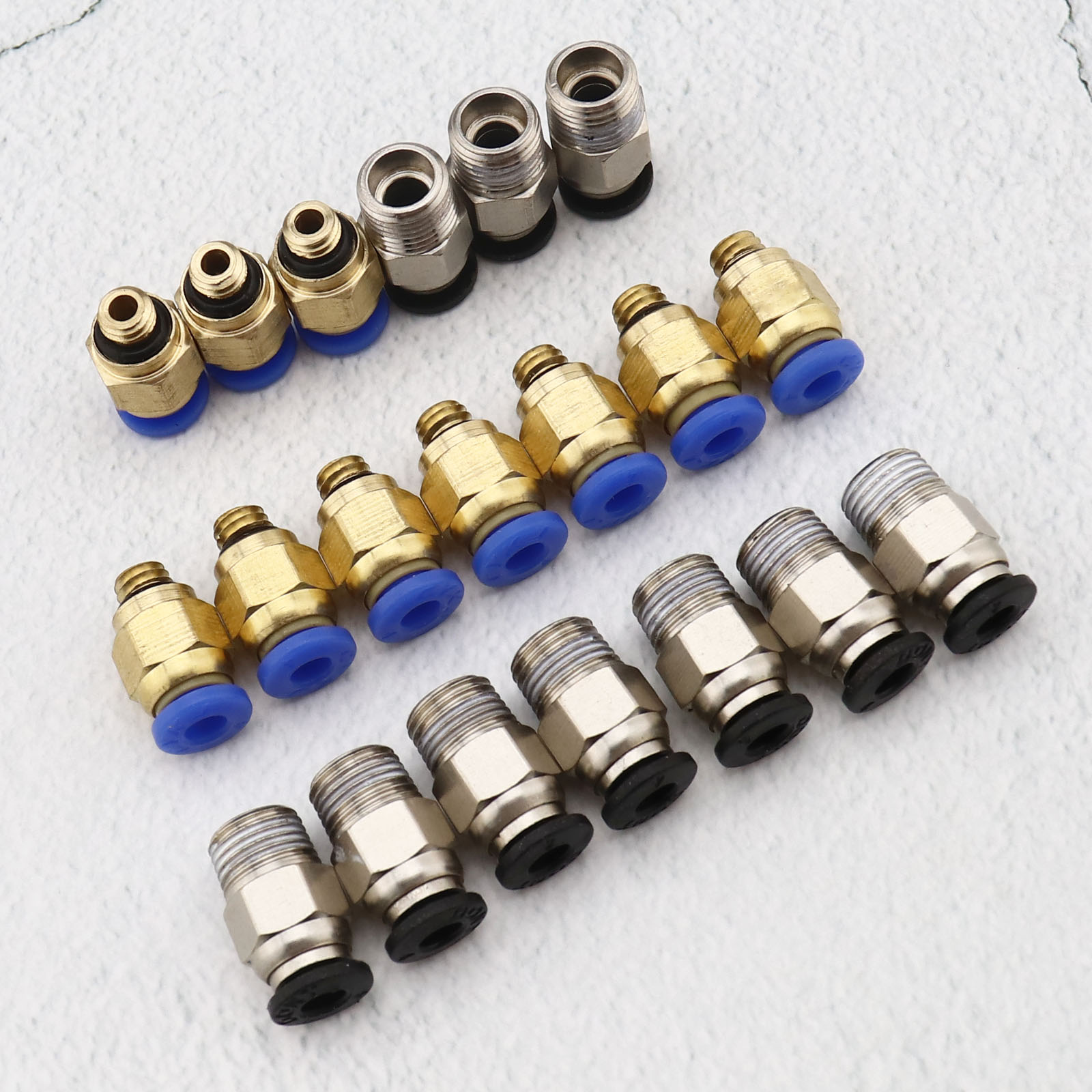 20x PC4M10 Straight Pneumatic Fitting Push to Connect & PC4M6 Quick