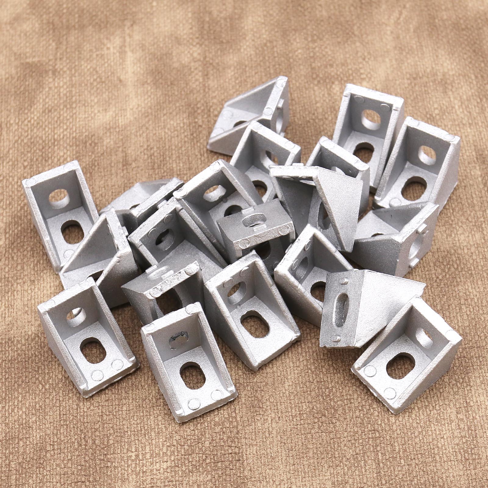 20pcs Aluminum Tslot Corner Bracket Profile Corner with 6mm Holes for M5 Screws eBay