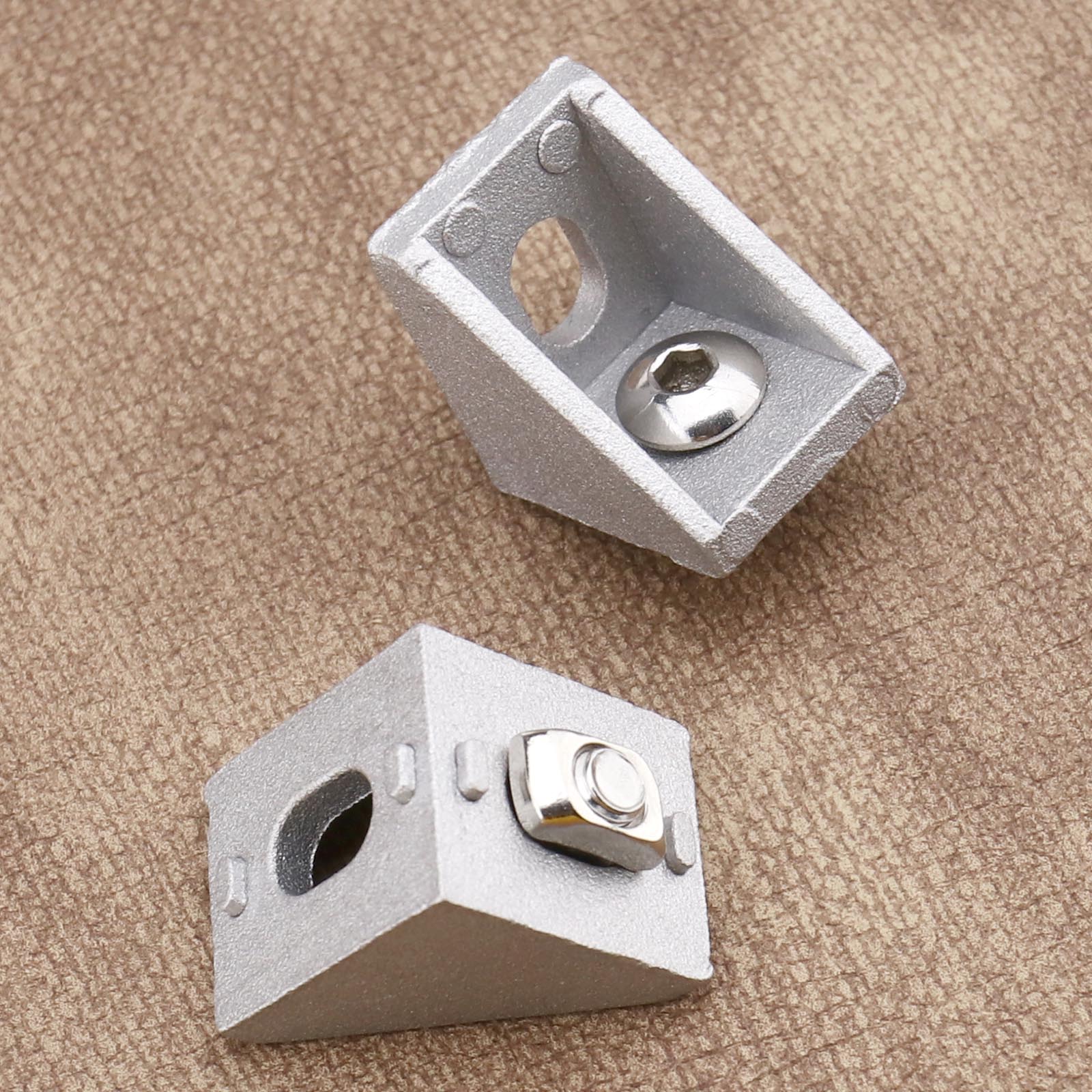20pcs Aluminum Tslot Corner Bracket Profile Corner with 6mm Holes for M5 Screws eBay