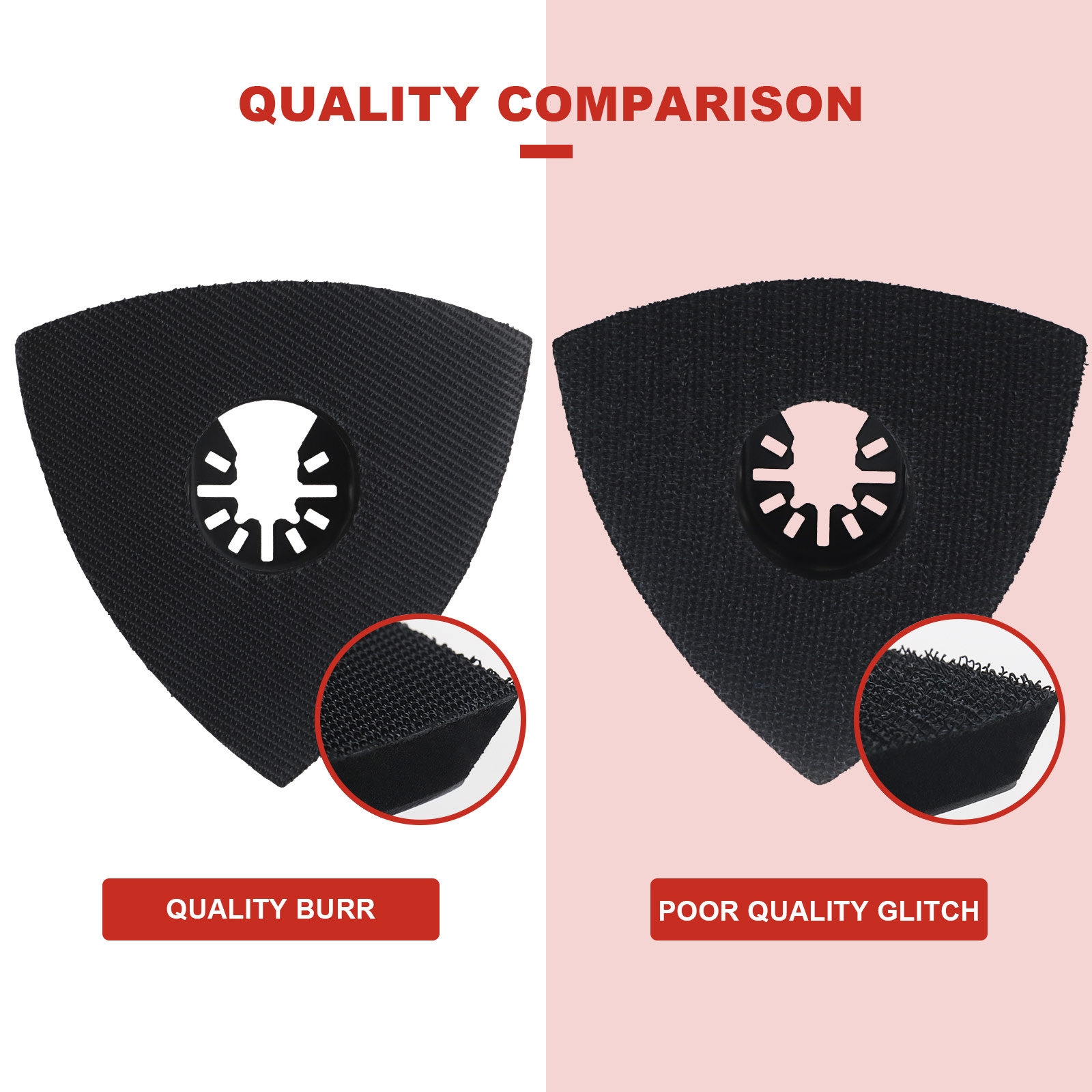 2x Triangular Sanding Pads 90mm Oscillating Multitools Accessories for