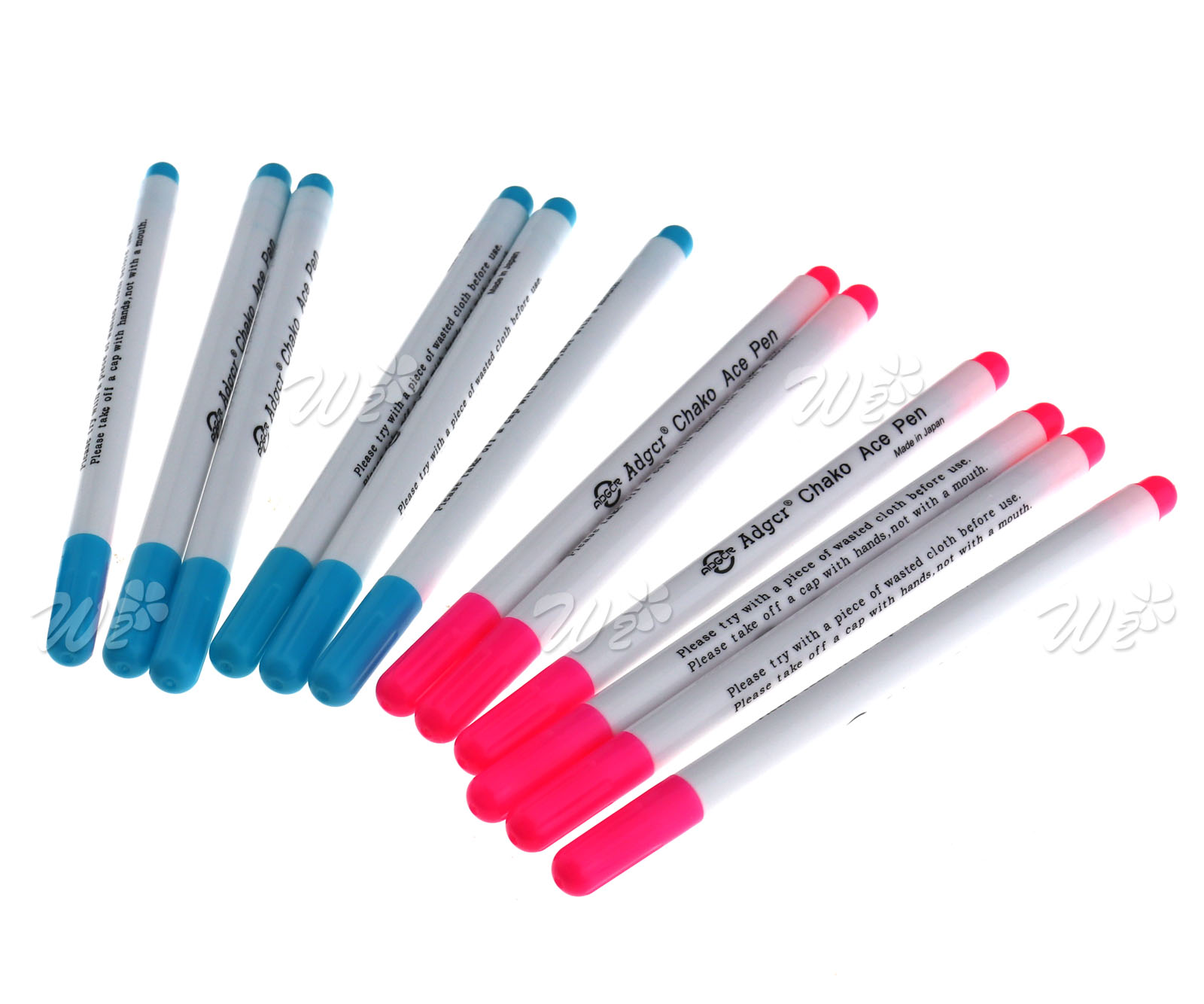 12Pcs Water Erasable Vanishing Fabric Marker Colth Ink Pen For Sewing