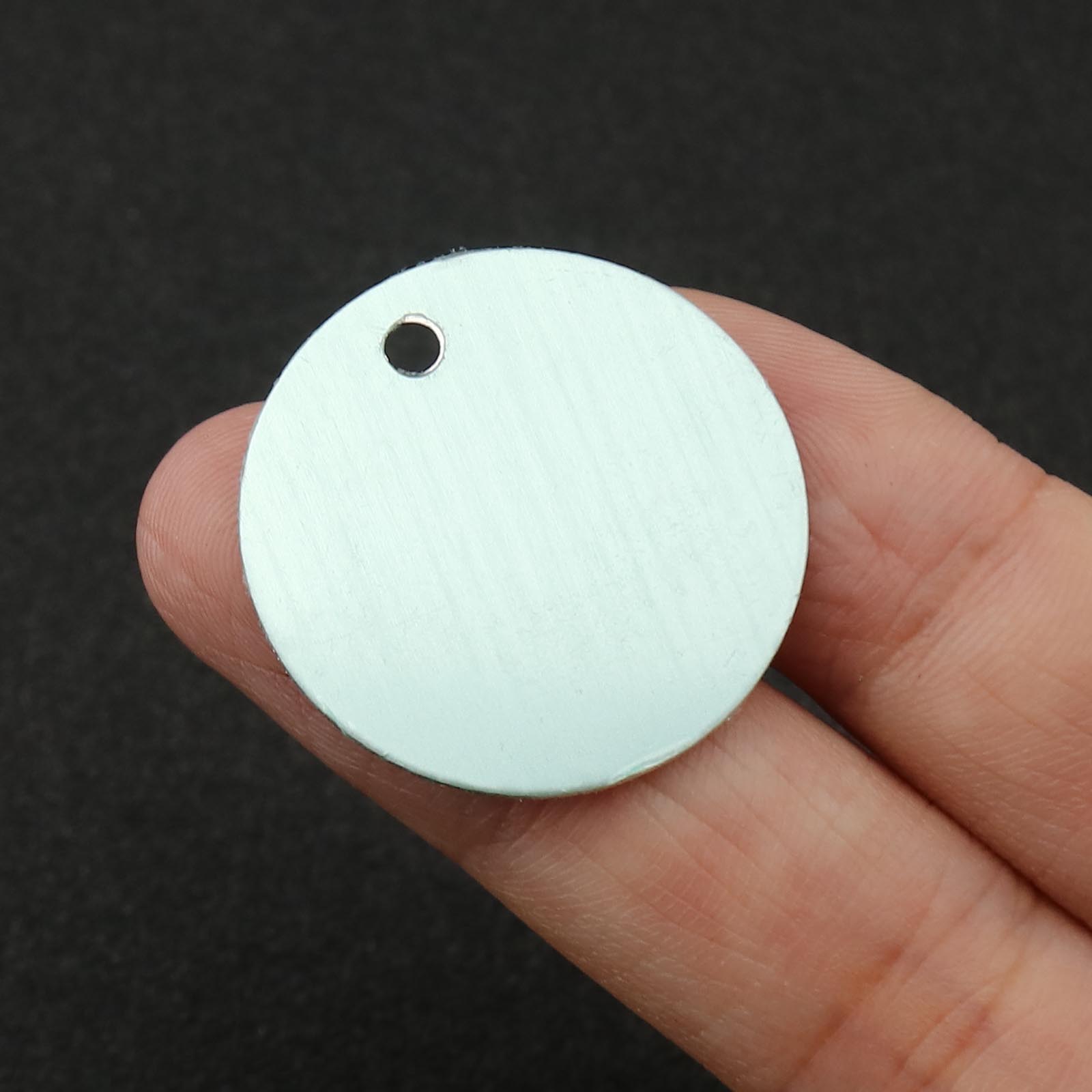 50PCS Metal Stamping Blanks Round Aluminum Tags 25mm Diameter for DIY