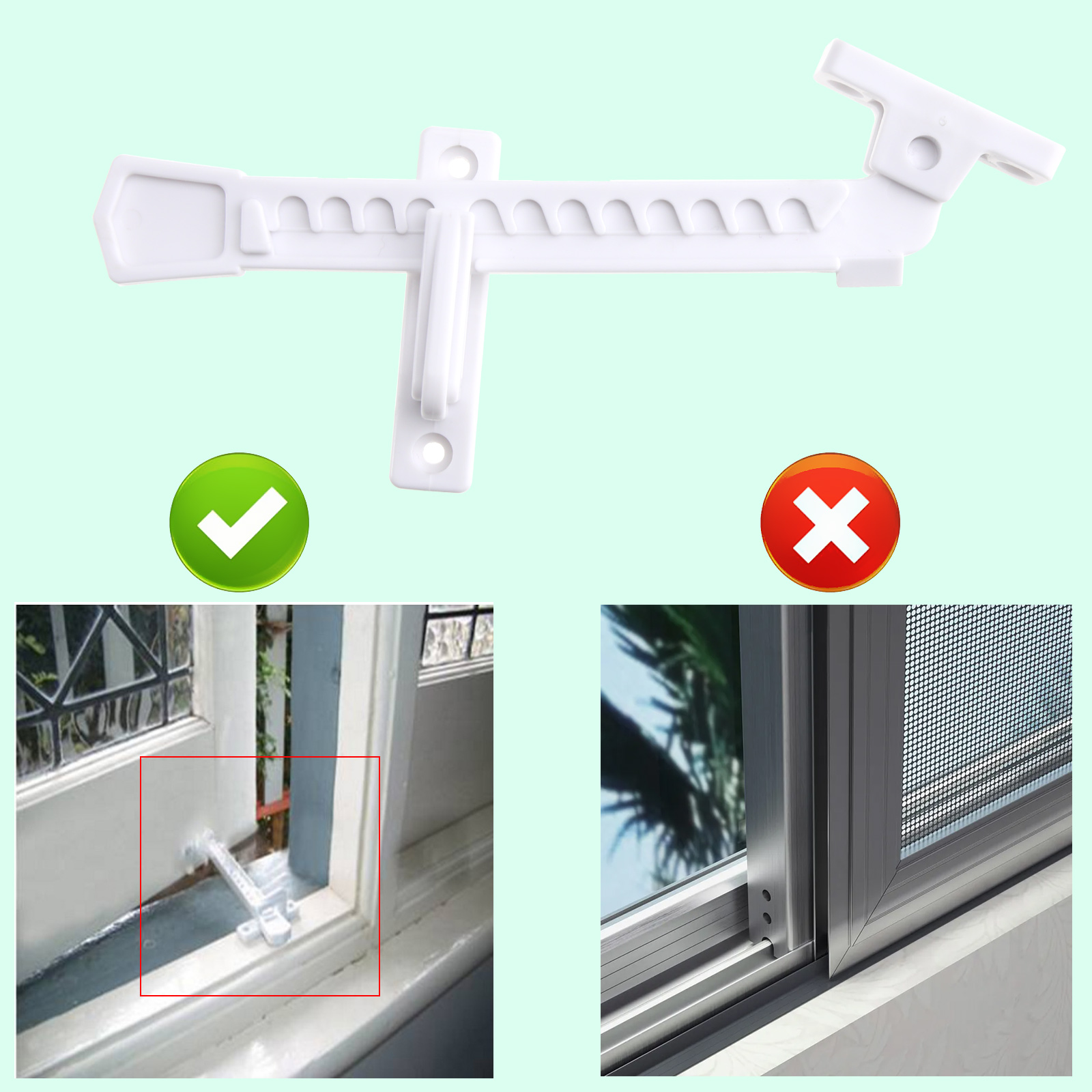 PAIR UPVC SECURITY Window Restrictor Child Baby Safety Lock Catch