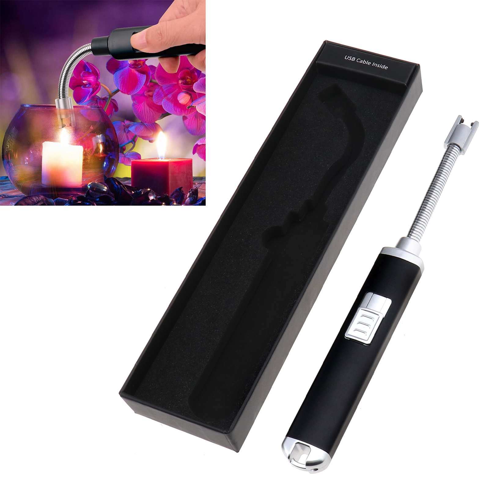 Lichtbogen USB ARC Feuerzeug Grill Stabfeuerzeug Kerzenanzünder Küche