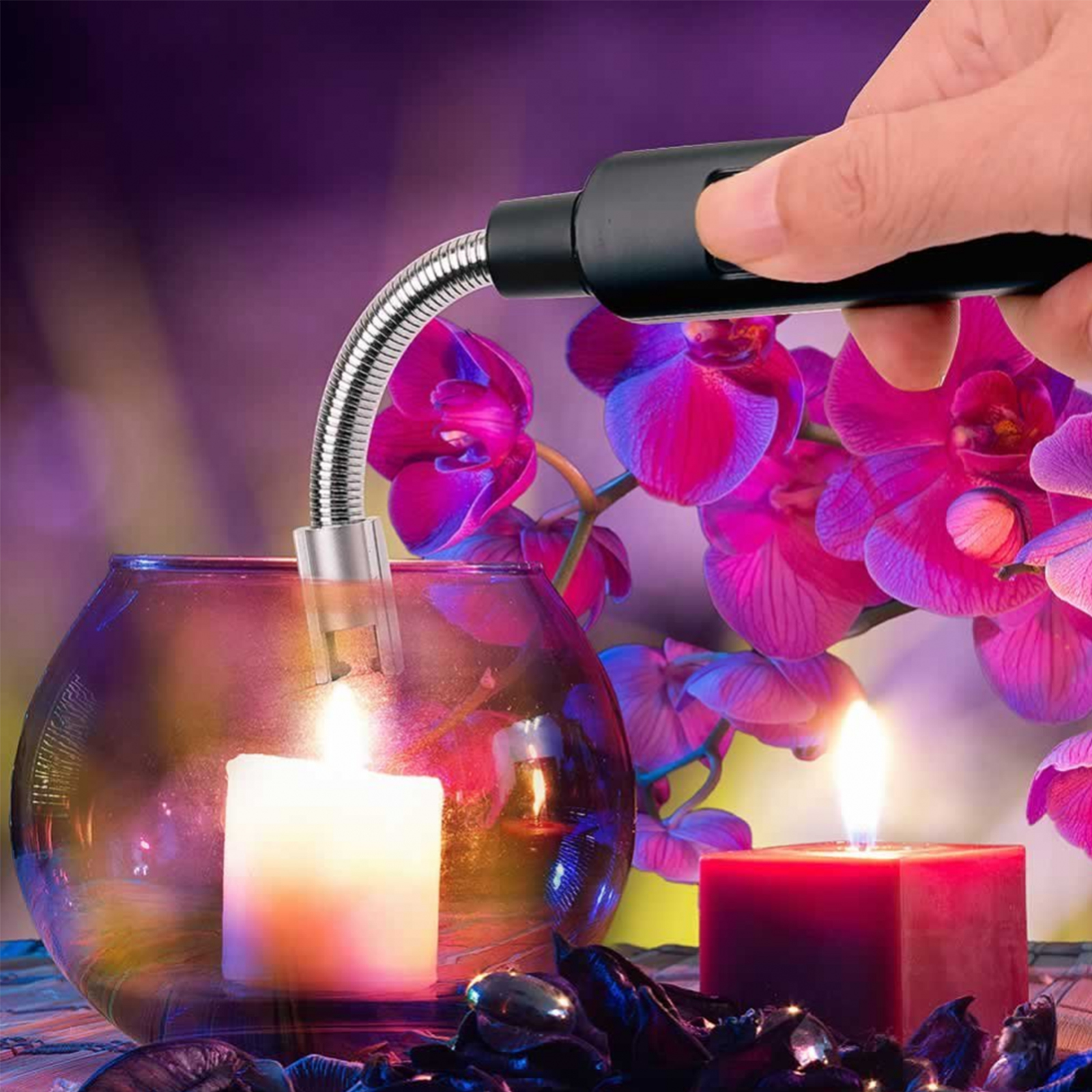 Lichtbogen USB ARC Feuerzeug Grill Stabfeuerzeug Kerzenanzünder Küche