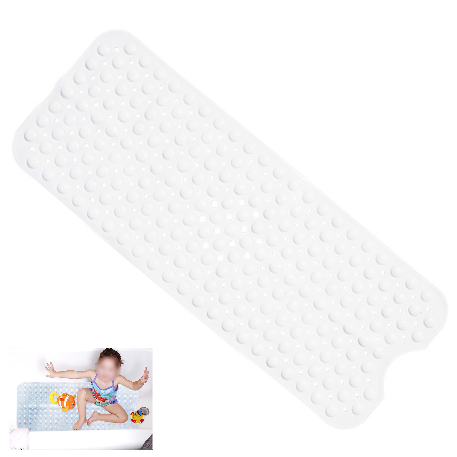 Anti-slip Extra Long Suction Grip Shower Tub Anti Skid Rubber Mat 4 Colours