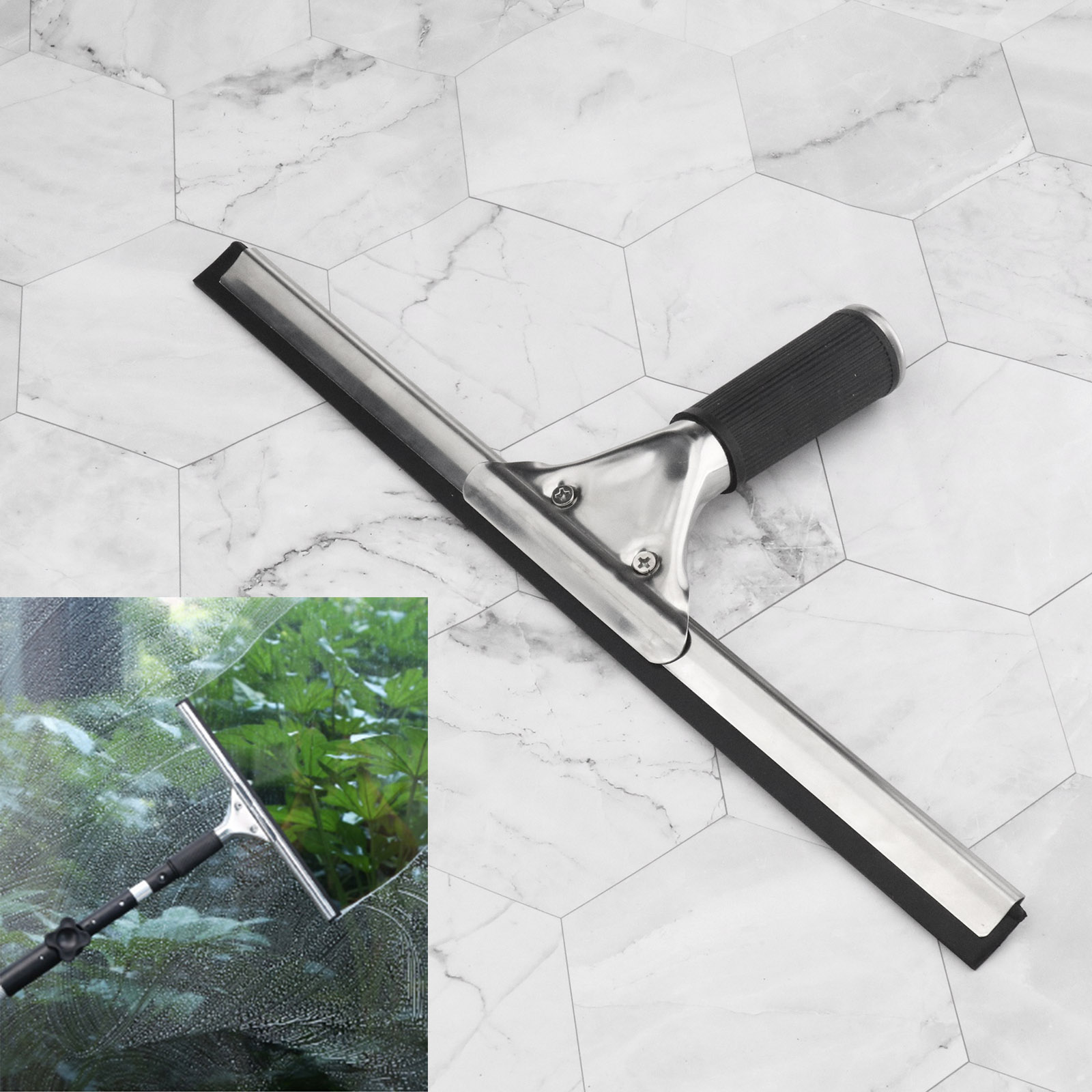 35CM STAINLESS STEEL Window Clean Squeegee Window Glass Blade Household