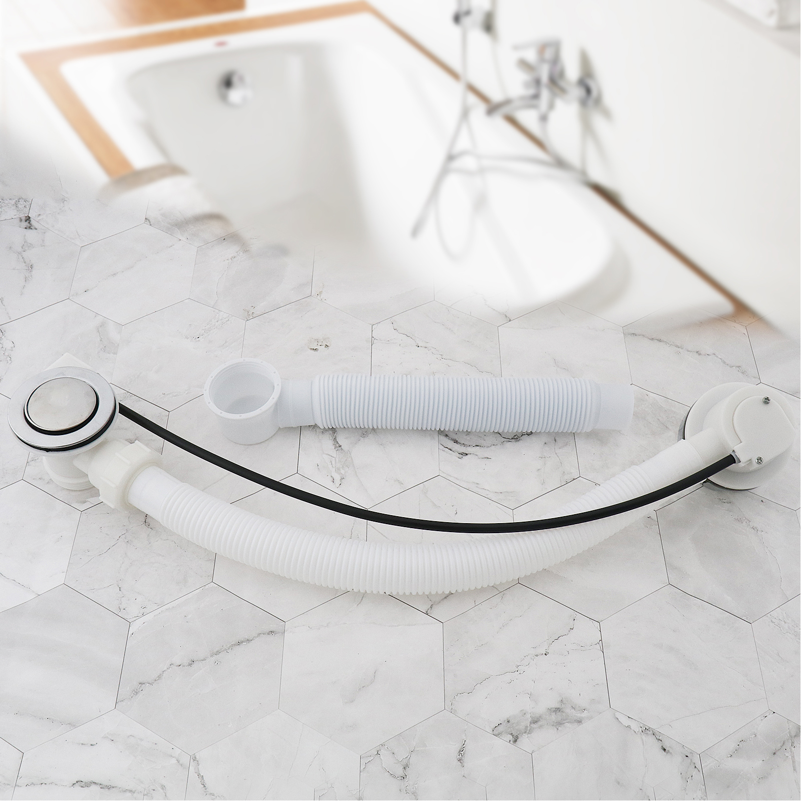 Dedicated Pop Up Bath Waste With Overflow Bathroom Round Chrome for Bathtub 713239729047 eBay