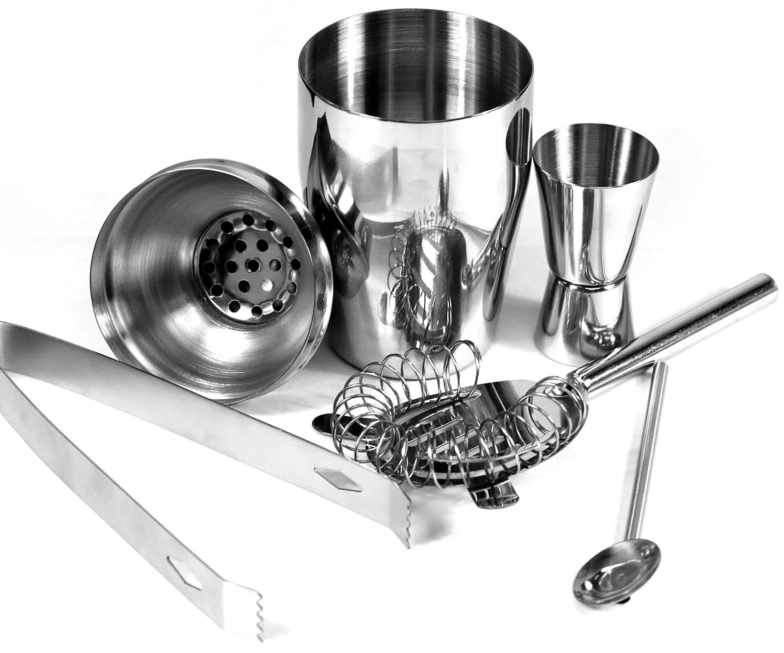 5Pcs/Set Stainless Steel Cocktail Shaker Jigger Mixer Bar Drink