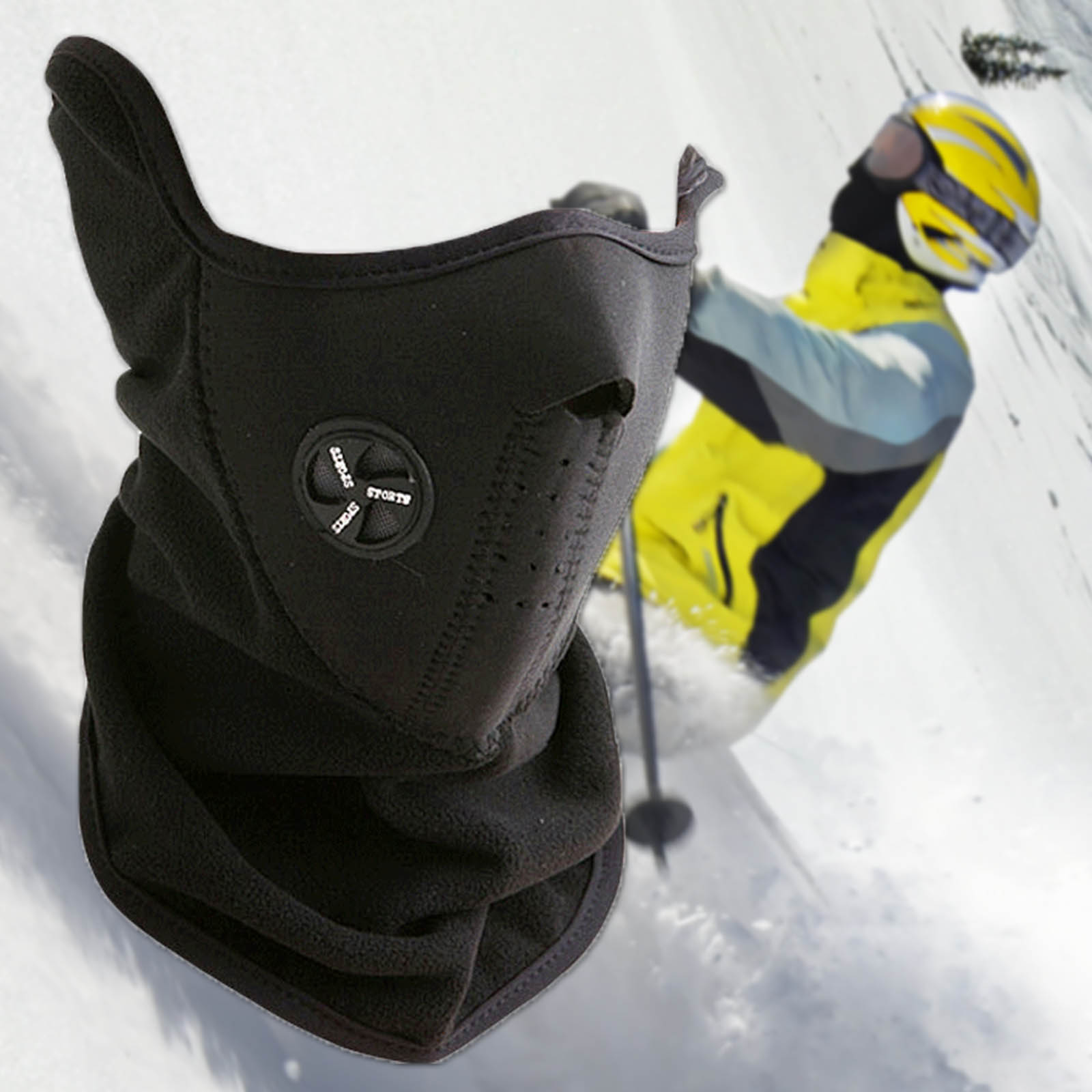1/2X Unisex Black Snowboard Ski Motorcycle Winter Wind Proof Face Neck Warmer eBay