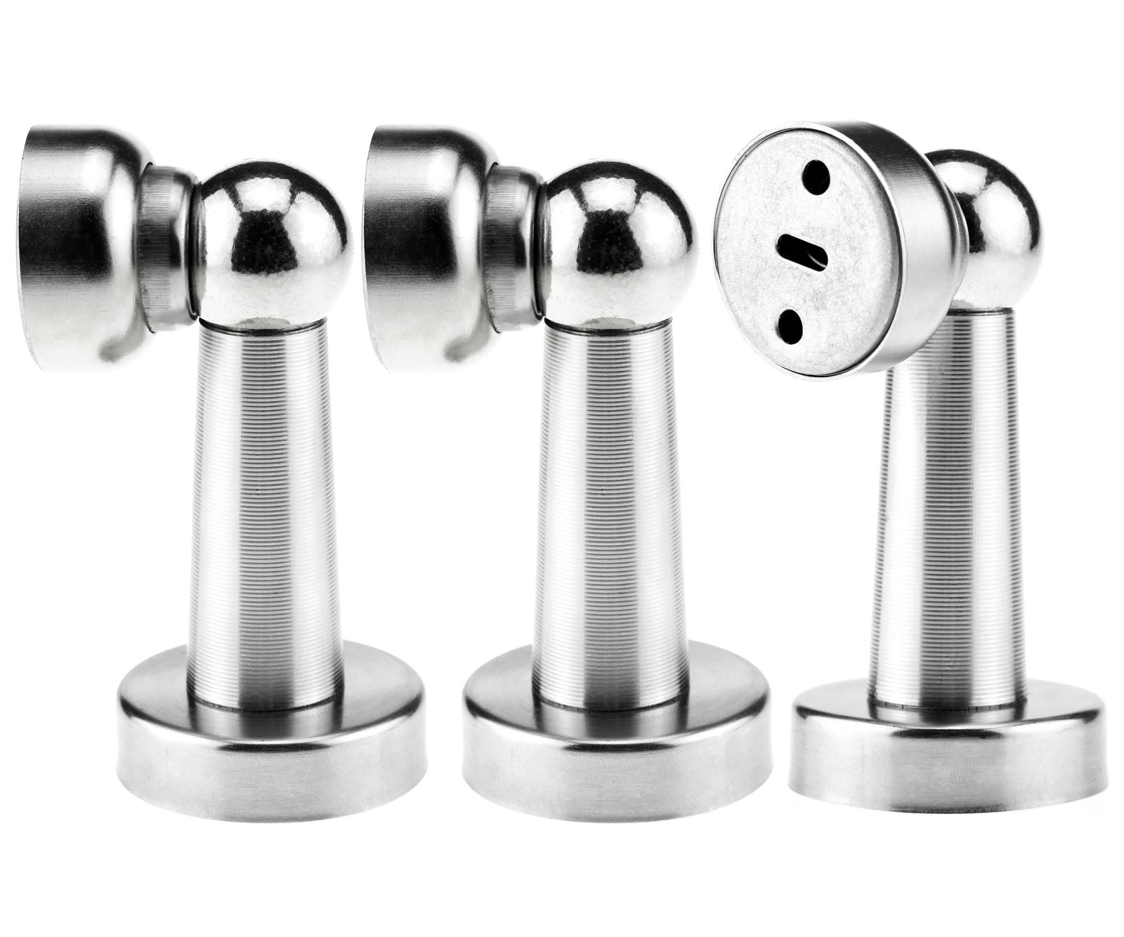 3 Stainless Steel Door Stop Stopper Catch Latch Avoid Slamming Wall