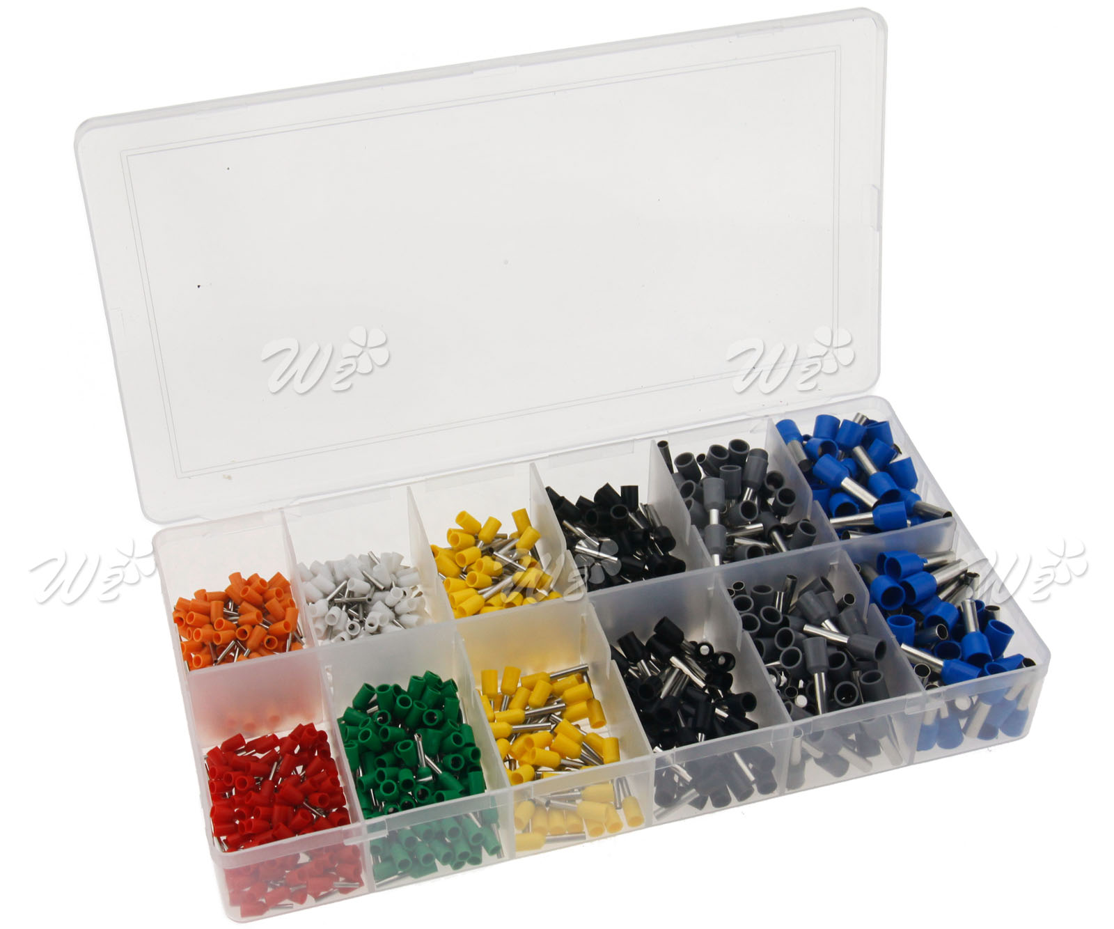 800Pcs Wire Copper Crimp Connector Insulated Pin End Terminals AWG 22-10 W//Box