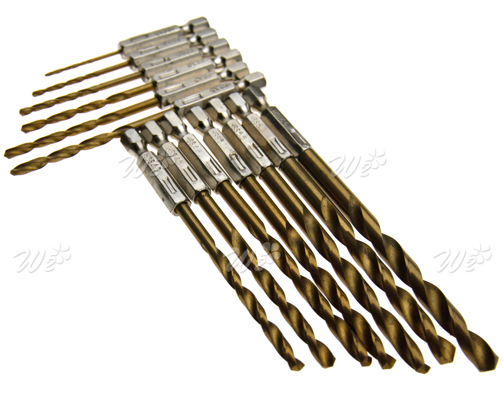 13x Sechskant Bitbohrer 1.5MM-6.5MM HSS Titanium beschichtet Set Werkzeug 