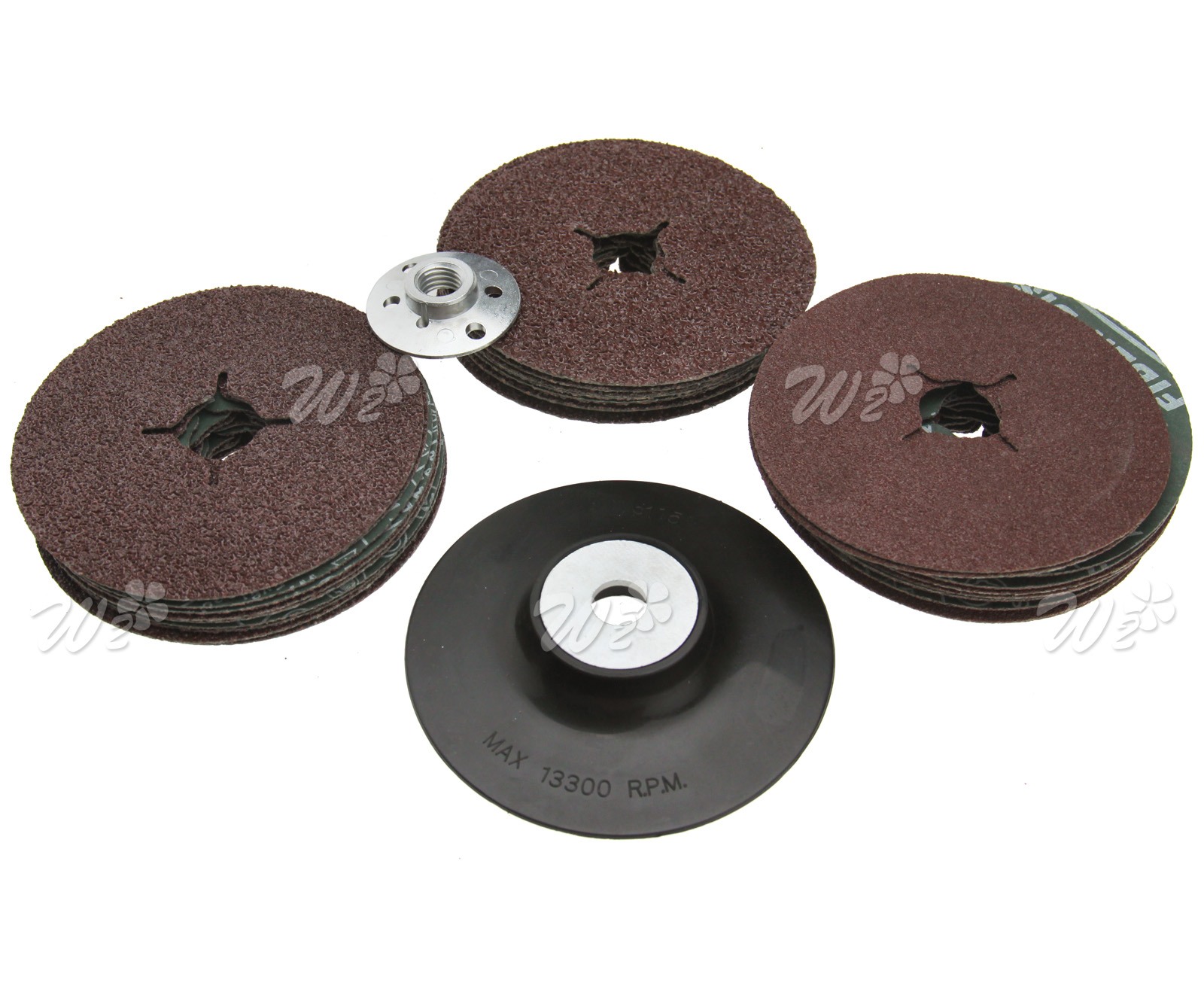Diff Size Plastic Backing Pad 115mm for Angle Grinder & 30 Fibre