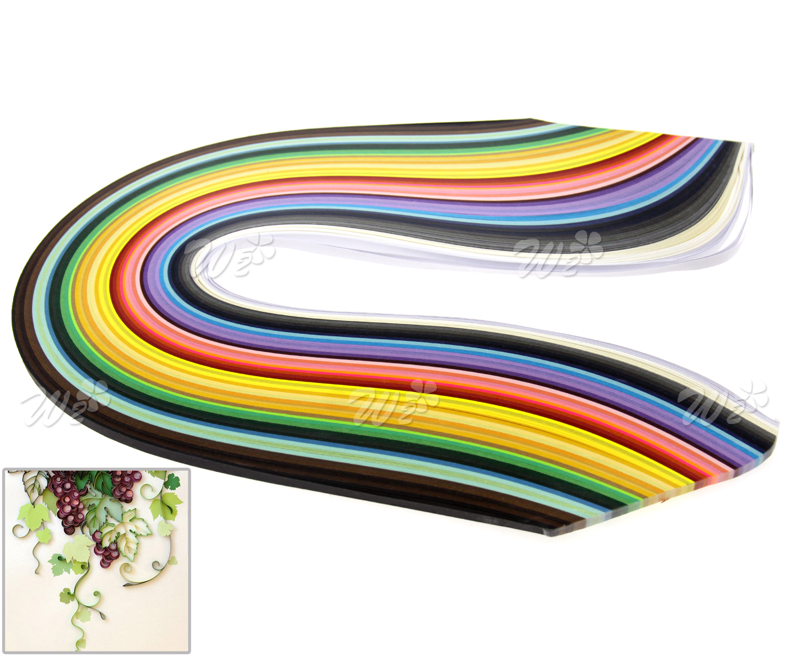 500 STRIPS QUILLING Paper 50 Colors Origami Papercraft DIY Hand Craft