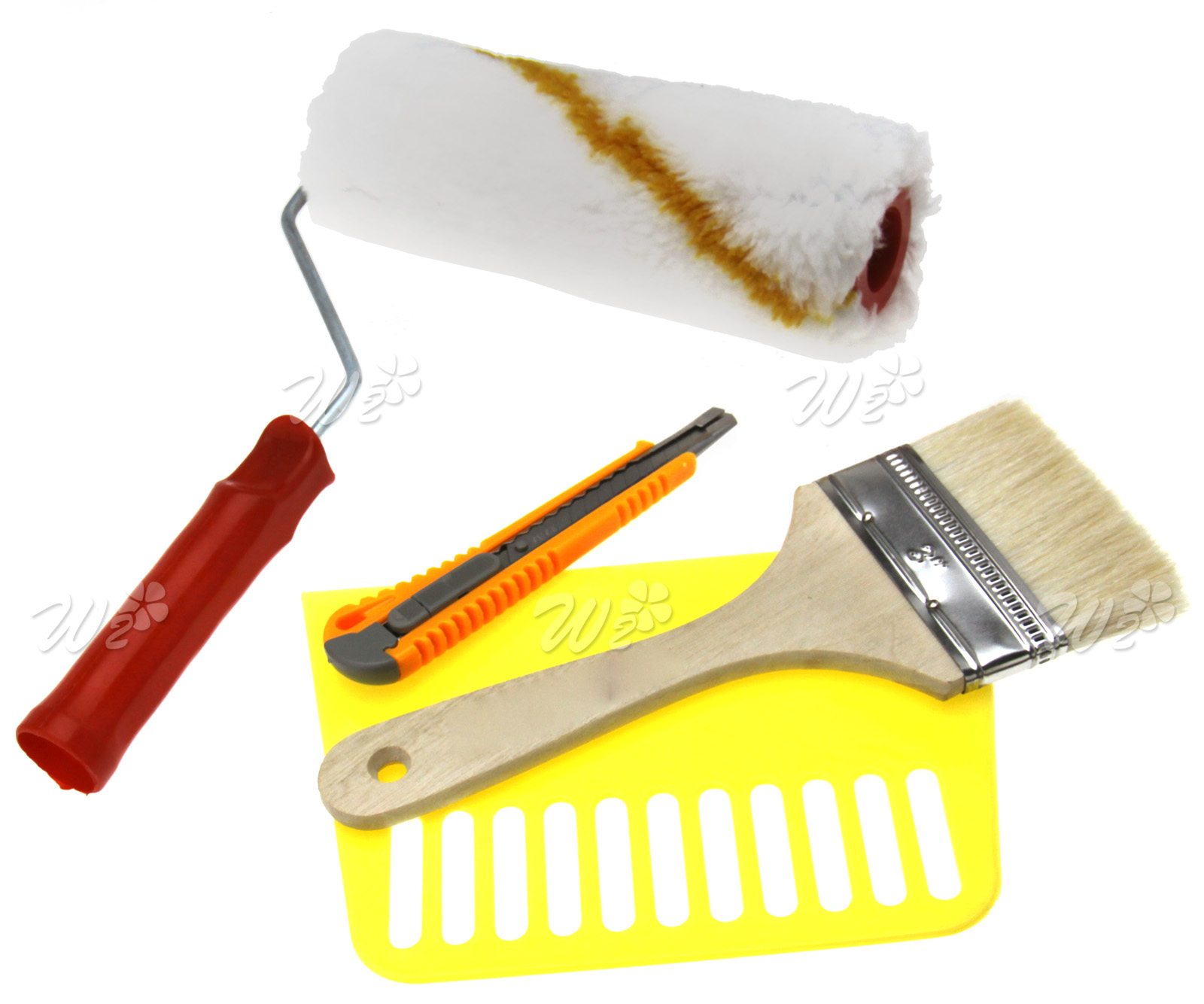 4pc x Wallpaper Hanging Seam Roller Smoother Paperhanging Brush