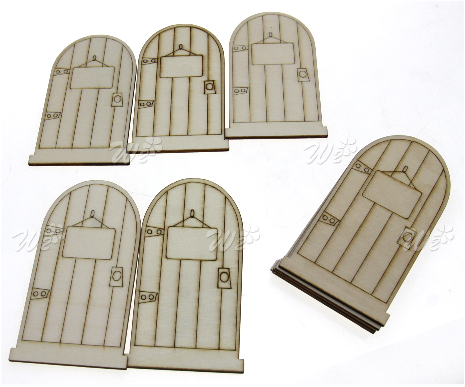 EXTERNAL FRONT WOODEN Door & Frame Doll House Miniature DIY Accessory £