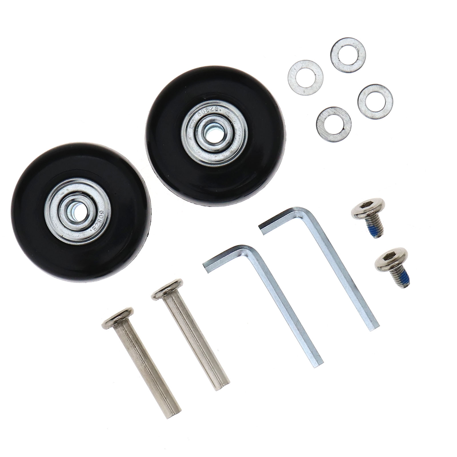 2/4X LUGGAGE WHEEL Caster Replacement Kit with Axles Wrench Tool 40/45