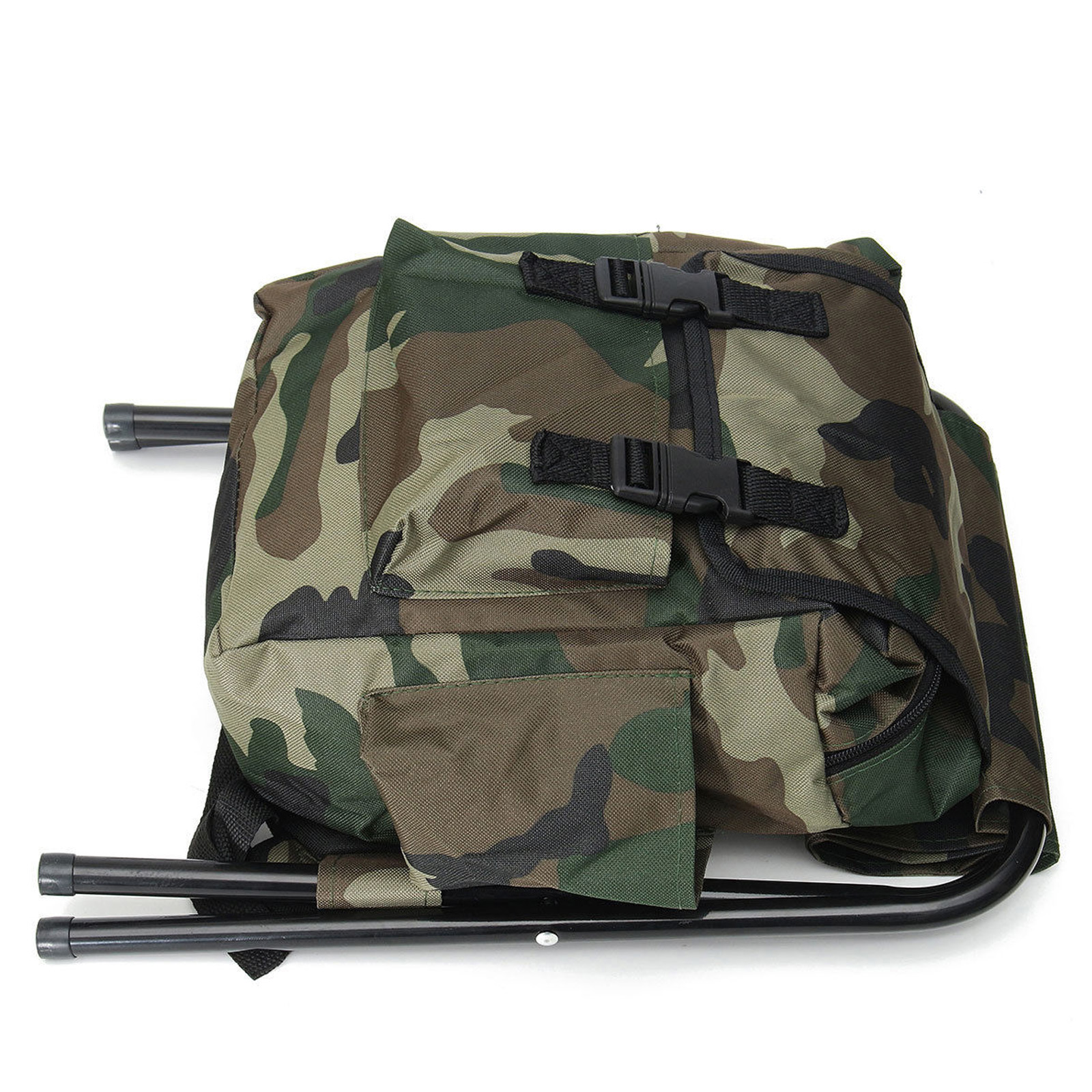 2in1 Folding Fishing Stool Backpack Seat Chair Hunting Sports Bag