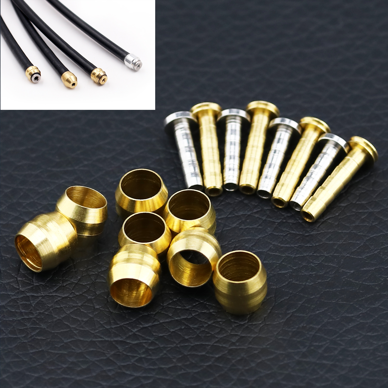 4 Set Bicycle Bike Olive And Connecting Insert For Shimano BH59//BH90 Brake Hose
