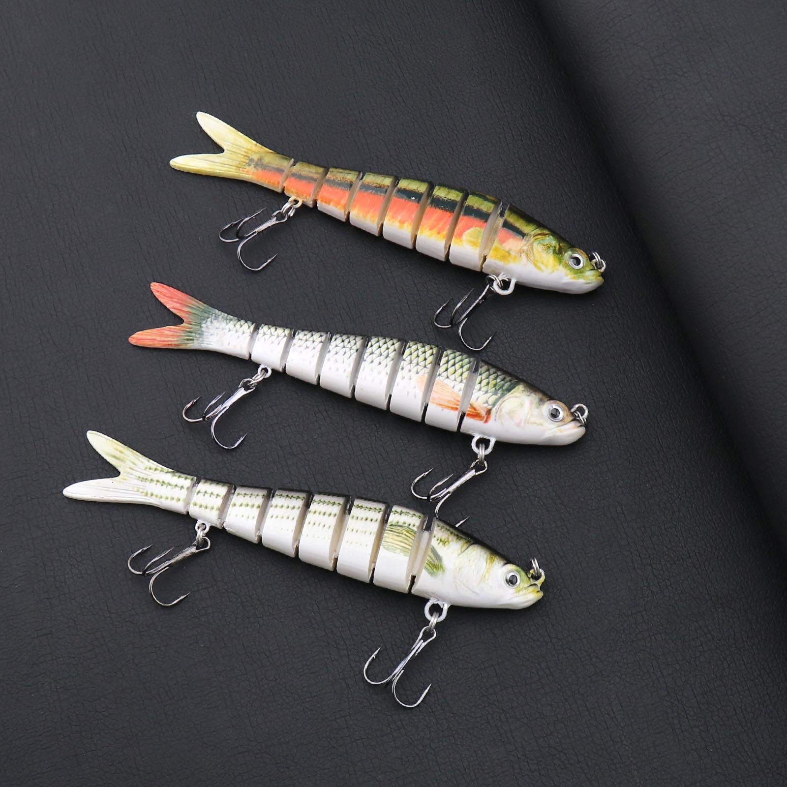 3x Fishing Lures Bass Lures Multi Jointed Artificial Bait Segment 3x Fishing Lures Bass Lures Multi Jointed Artificial Bait Segment