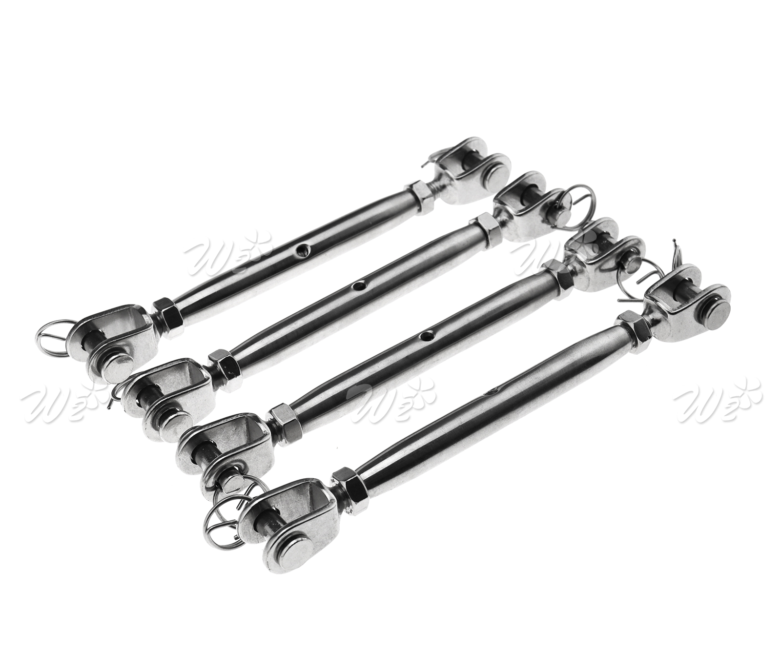 Turnbuckle 2 x 8mm Jaw to Jaw Closed Body Rigging Screw Stainless Steel