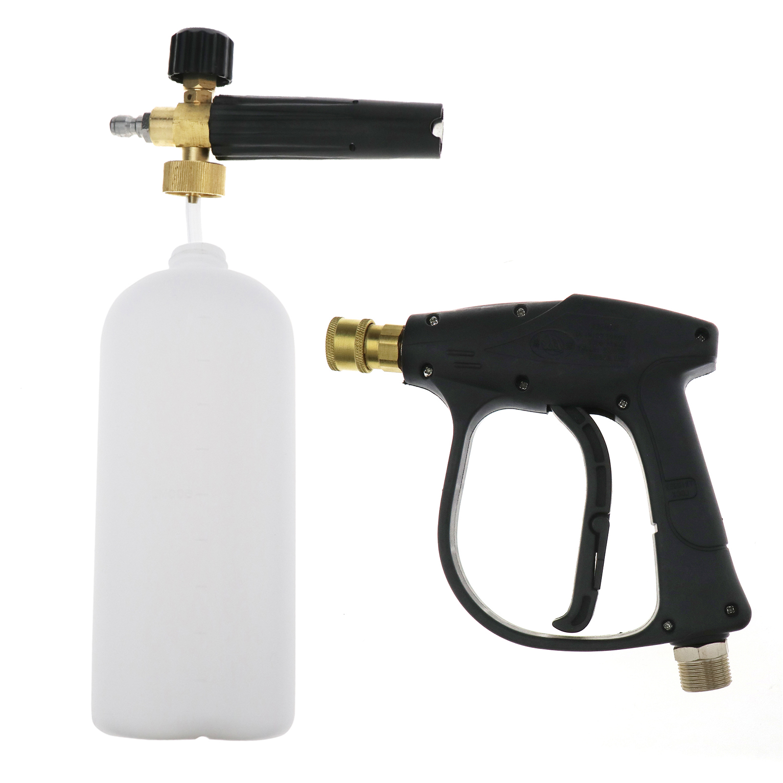 Spray Pressure Washer Gun 1/4" Car Wash Soap Snow Foam Lance Cannon Kit
