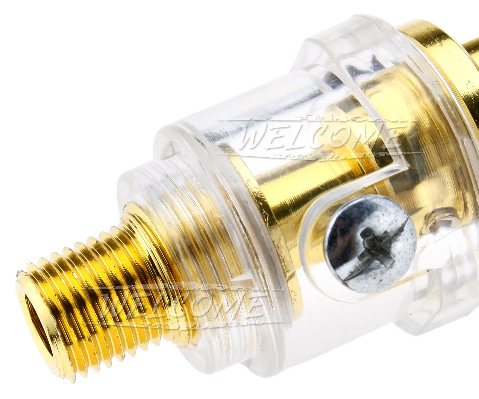 2x InLine 1/4" Air Compressor Tool Oiler Lubricator In line Oil