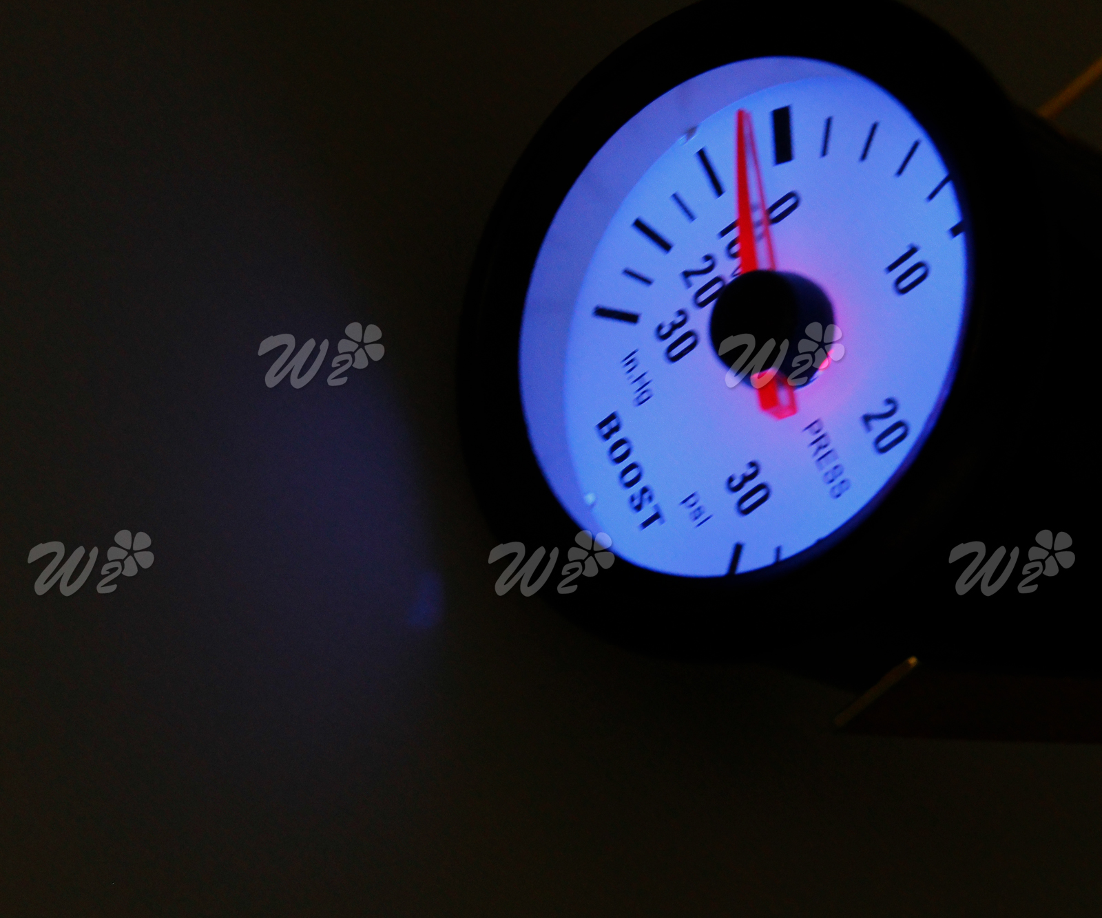 172cm Hose 52mm Dials PSI Motor Pointer Car Turbo Boost Gauge Blue LED Light Display