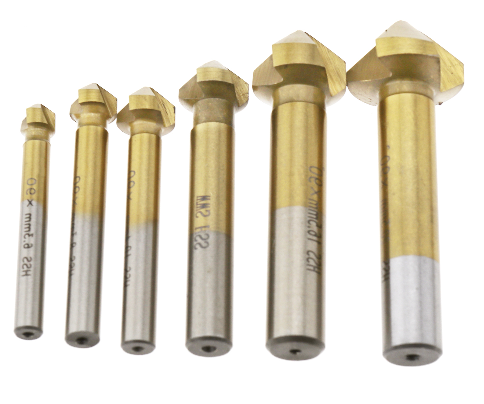 6 x 6.320.5mm Titanium Coated HSS 90 Degrees Pro Countersink Steel