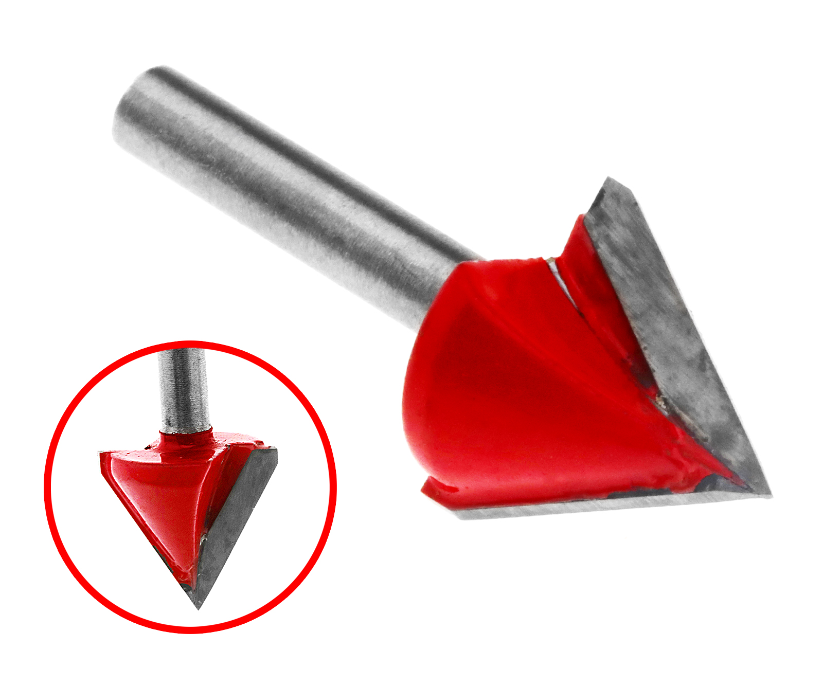 60° Degree 6mmx22mm 1/4" Shank Engraving V Groove Cutter Router Bit