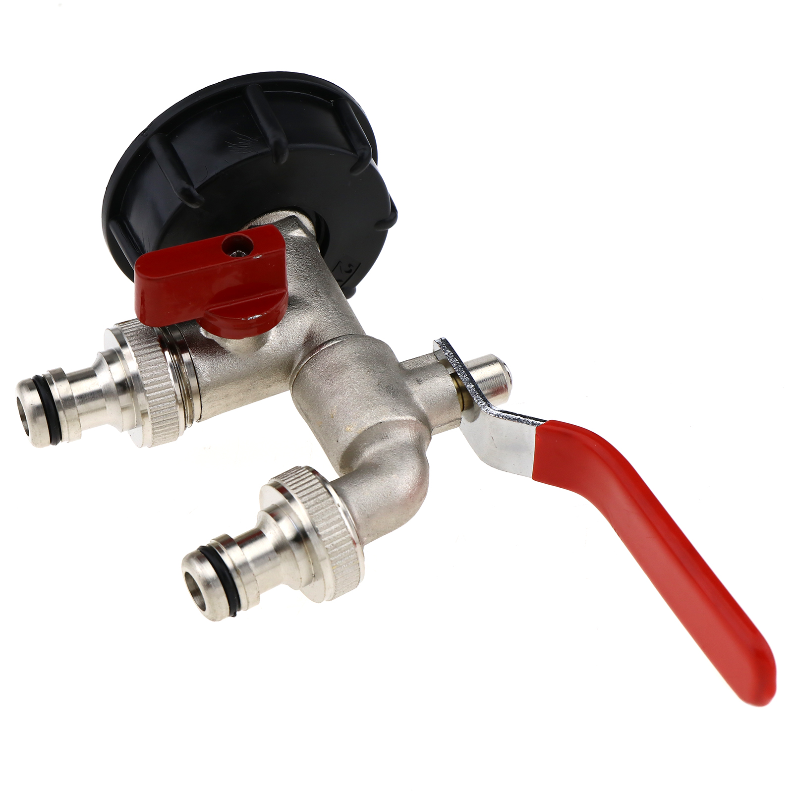 Doppel-Auslaufhahn 13 mm für Garten, Haushalt & Industrie - aus Messing