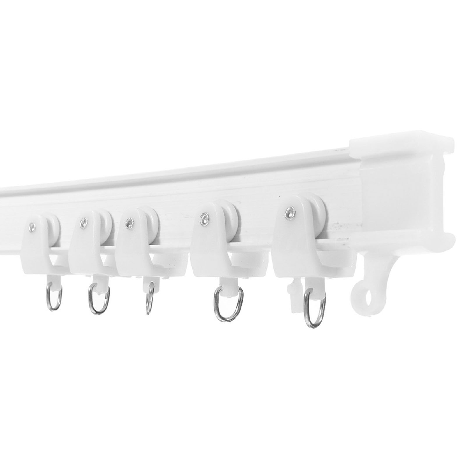 3M Straight Bay Window Bendable Curtain Track Glider Rail Clamping