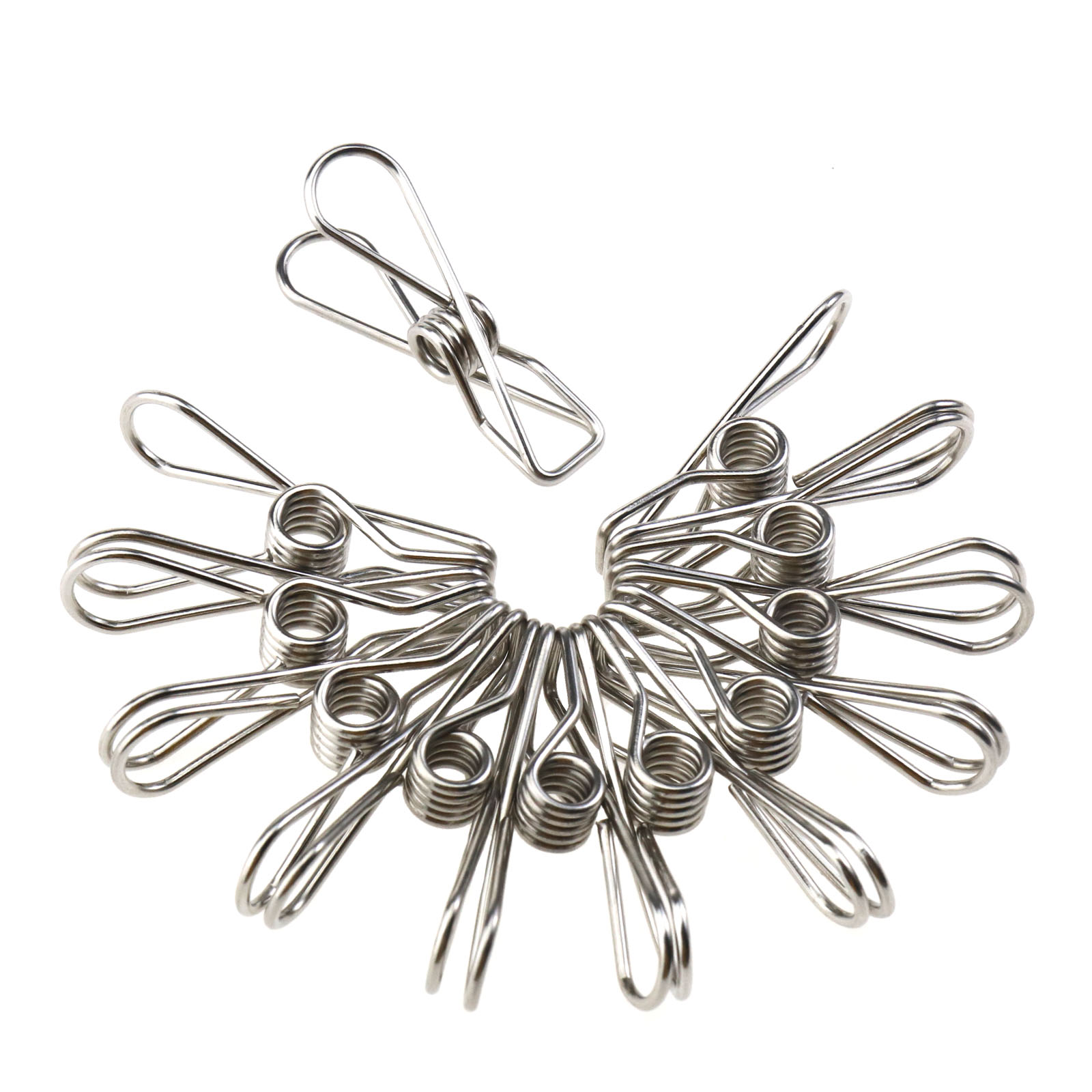 40PCS Clothes Clip Stainless Steel Wire Pegs Durable Windproof Laundry Pins eBay