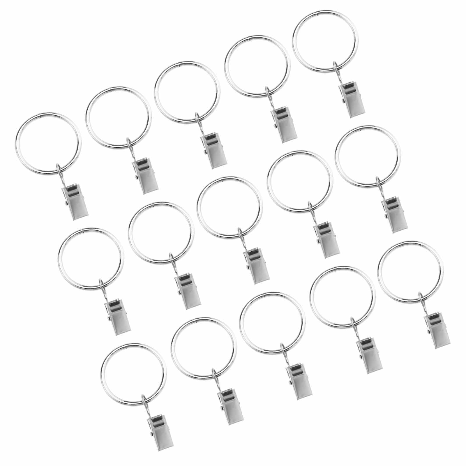 Vintage-Stil Weiß Vorhangringe mit Clips 15 Stück 2,5 cm Innendurchmesser dekorative Ringe rostfrei Vintage-Stil Weiß Vorhangringe mit Clips 15 Stück 2,5 cm Innendurchmesser dekorative Ringe rostfrei