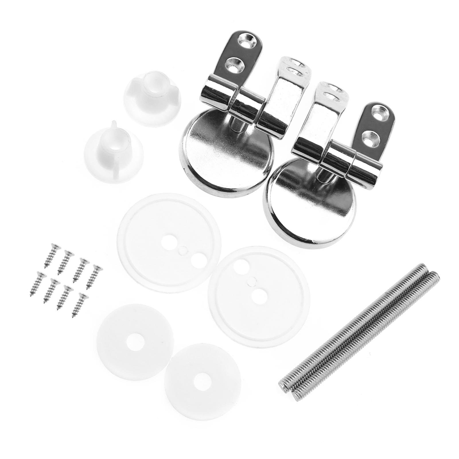 Pair Replacement Universal Toilet Seat Hinge Set Fittings Steel Screws eBay