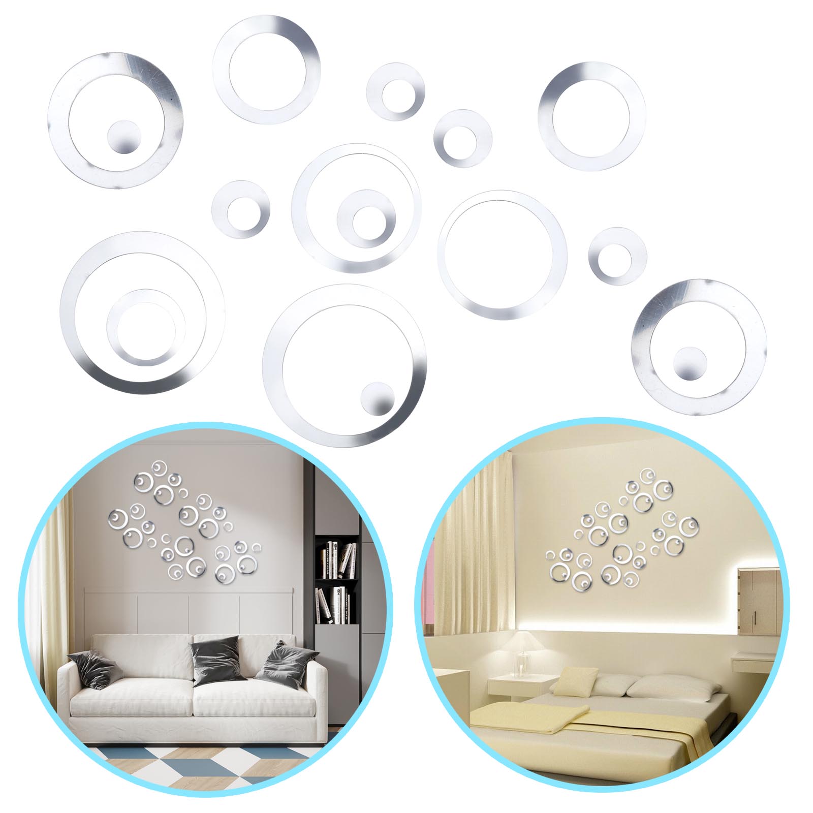 48x Wandaufkleber Wandsticker Wandtatoo Wanddeko Wandkunst