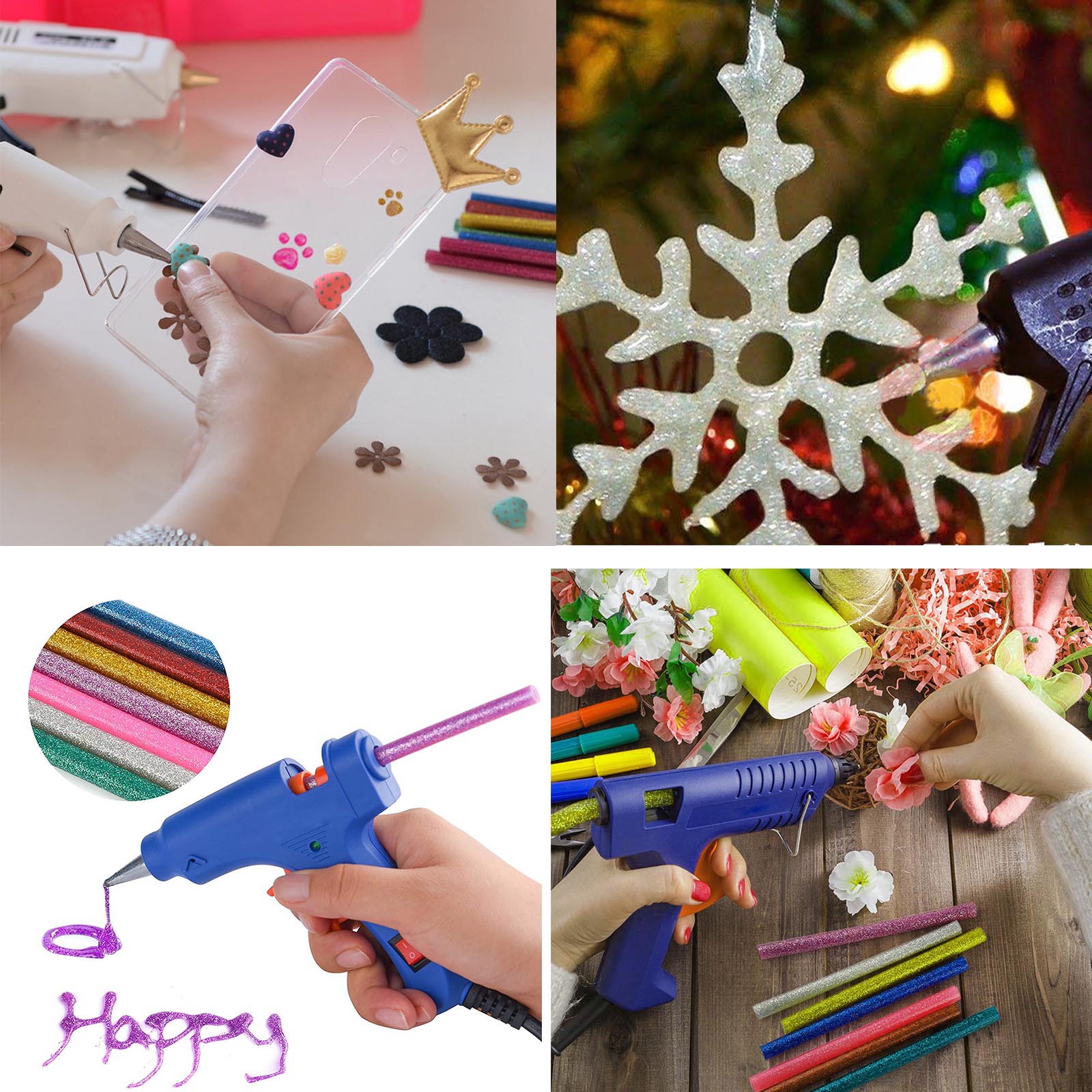 Glitter Glue Sticks 150pcs 15colored DIY Hand Craft Decor Gluing 10x0