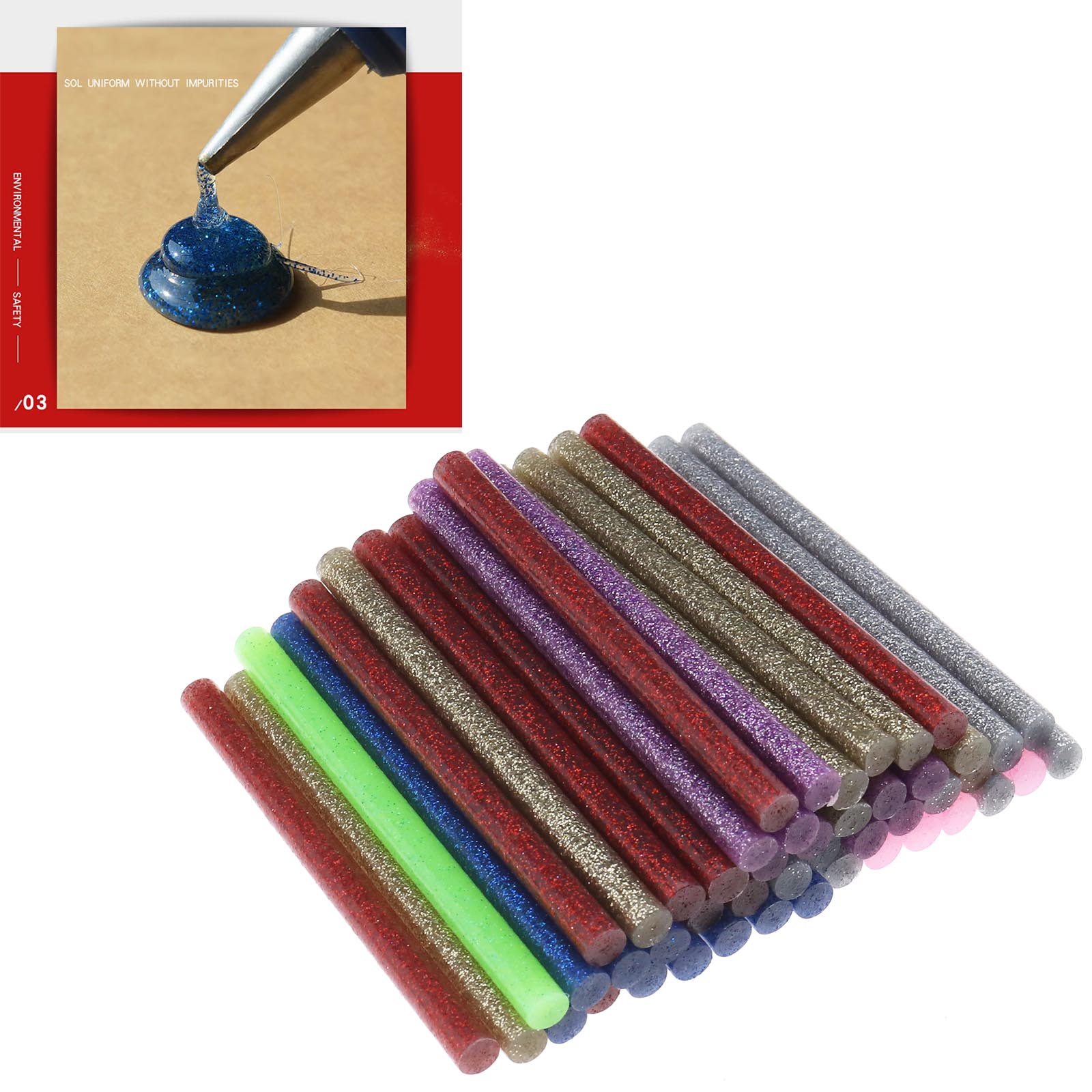 Glitter Glue Sticks 150pcs 15colored DIY Hand Craft Decor Gluing 10x0