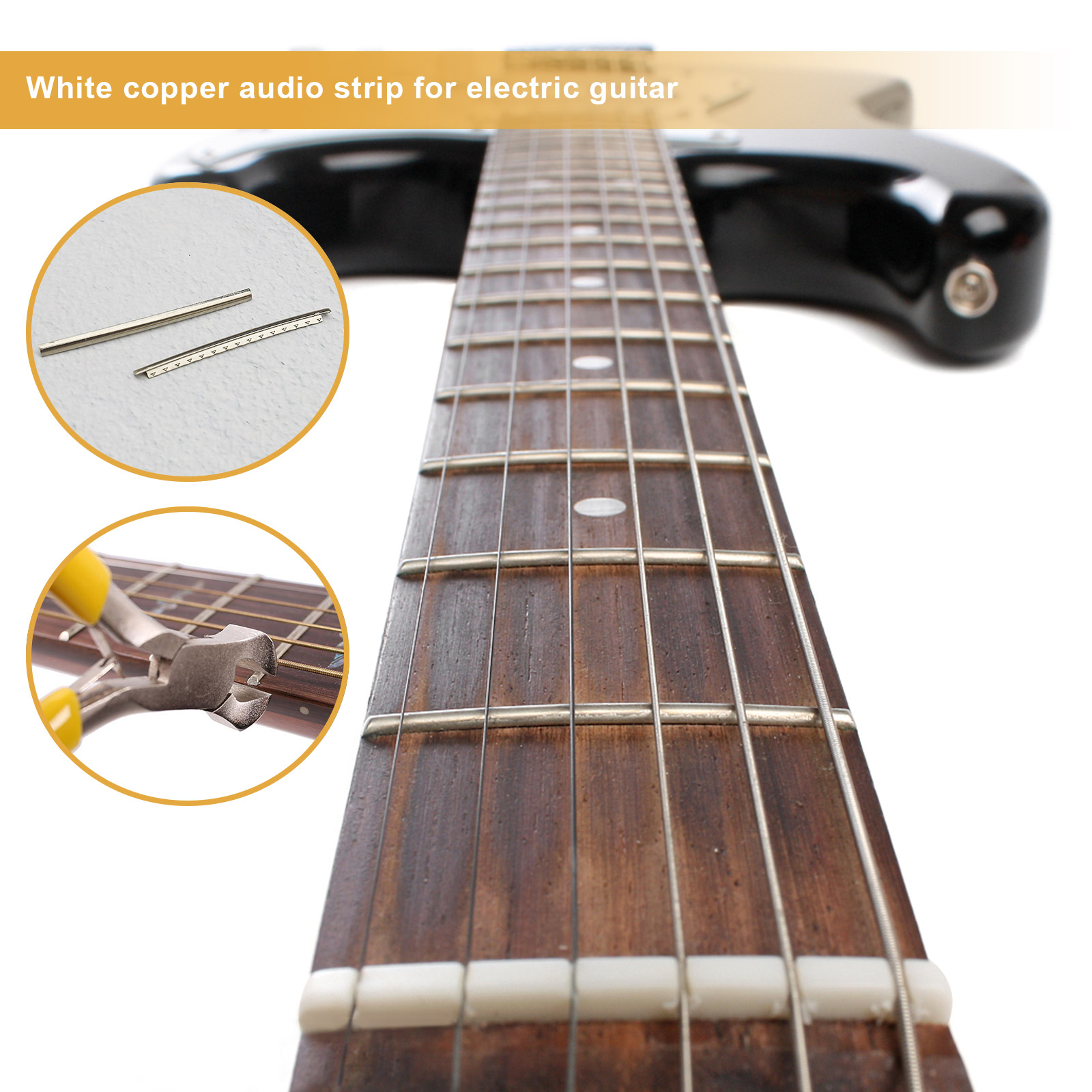 Marteau Pour Frettes De Guitare, Maillet En Caoutchouc Pour La 18e Frette, Noir