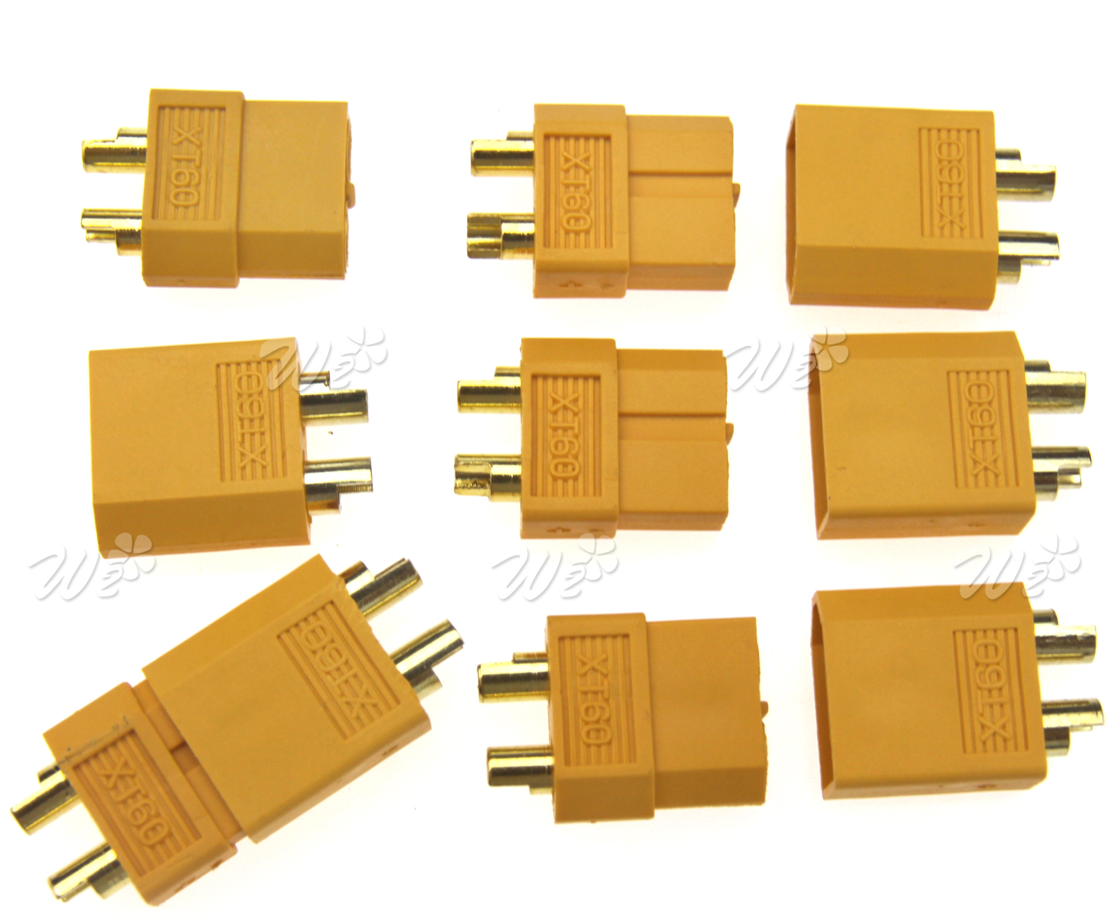 YIXISI 10 Pairs XT60 XT60H Battery Connettore, XT60H Guaina Connettore Spina, XT60H Connettore Maschio Femmina, Per Batteria Lipo RC Aerei Auto, Nero Giallo