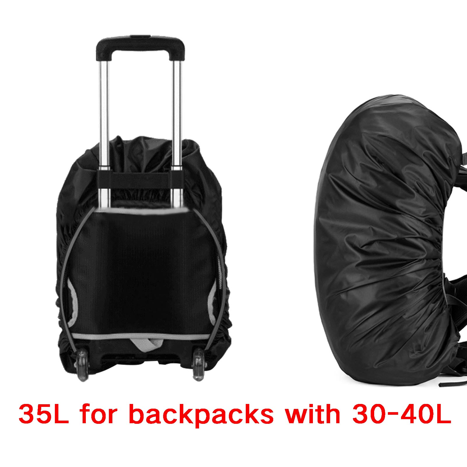 1x Regenschutz für Rucksack Schulranzen Wasserschutz 1x SchwarzTarnungBlauOrange Rucksack Regenschutz