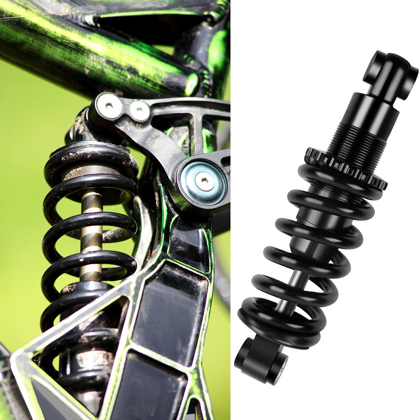 165mm Mountain Bike Electric Bike Rear Shock Absorber Rebound Coil Spring Black eBay