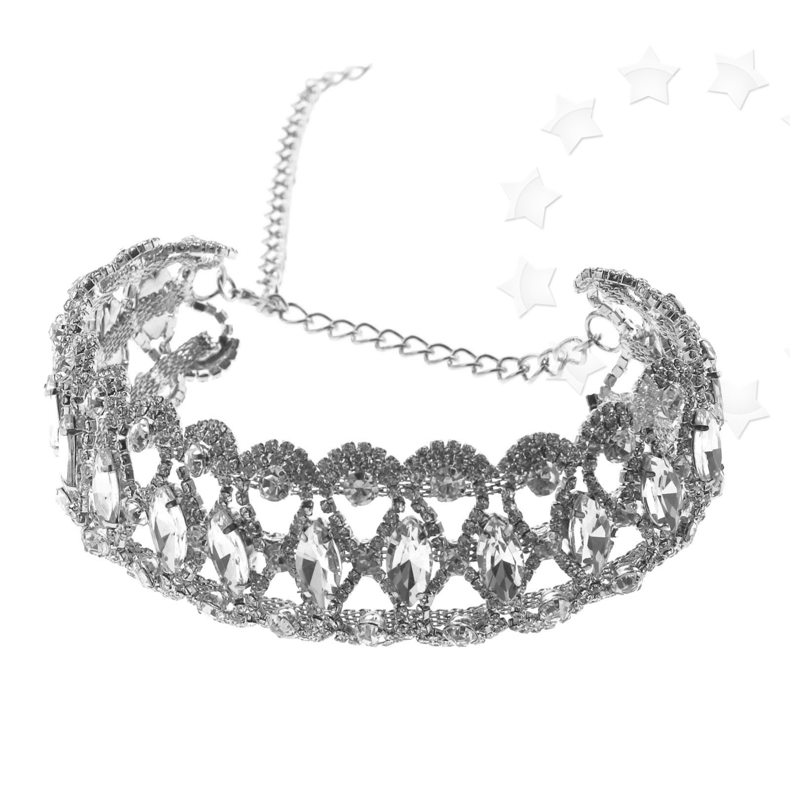 Halsband Deko 1stk Silber / Gold / Schwarz Kristall Halskette Pro Dekoration