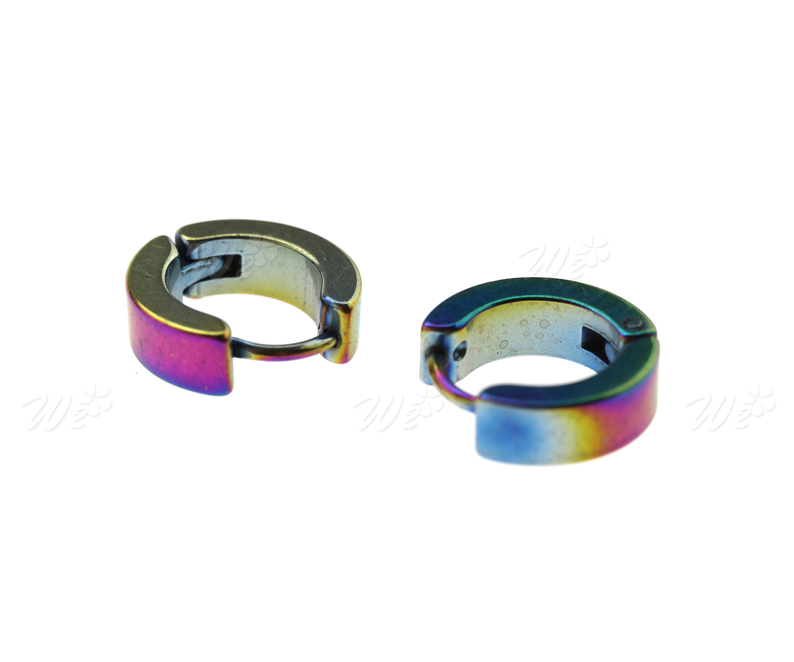 5 Colores Mujer Hombre Sólido 14mm Aro Redondo Durmiente pendientes Joyería de Moda